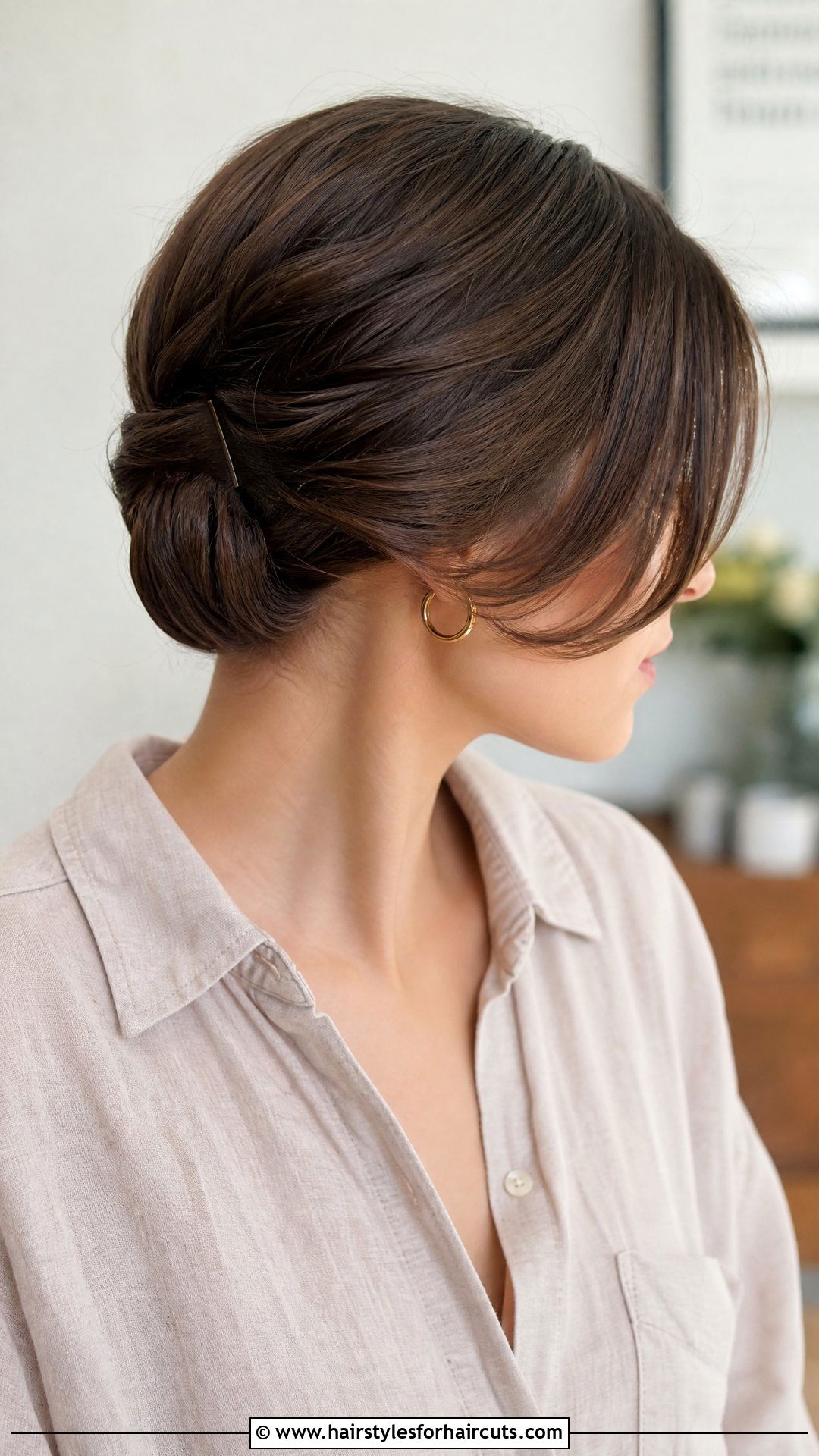 Tucked And Pinned Short Bob - 25 wedding hairstyles short hair - 25 wedding hairstyles short hair