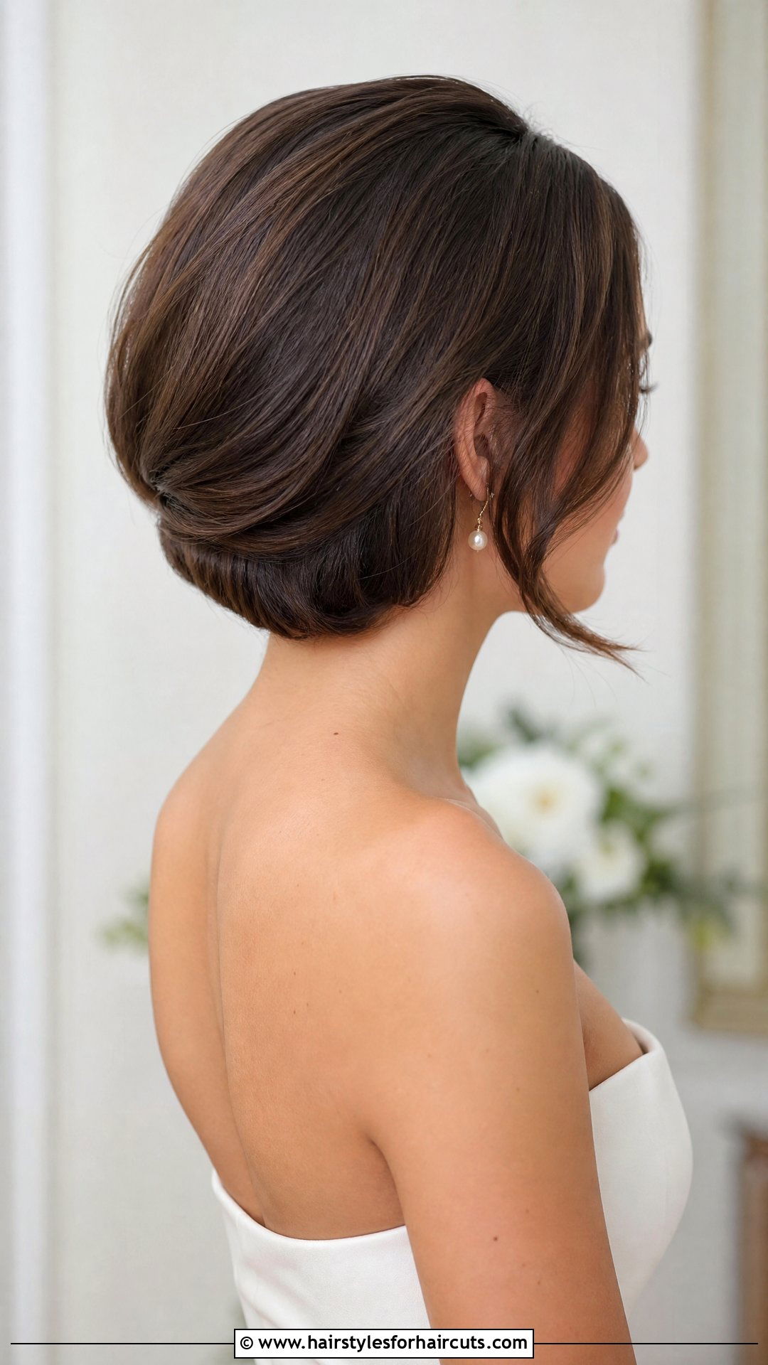 Tucked Bob Wedding Hairstyle - 25 wedding hairstyles for bobbed hair - 25 wedding hairstyles for bobbed hair