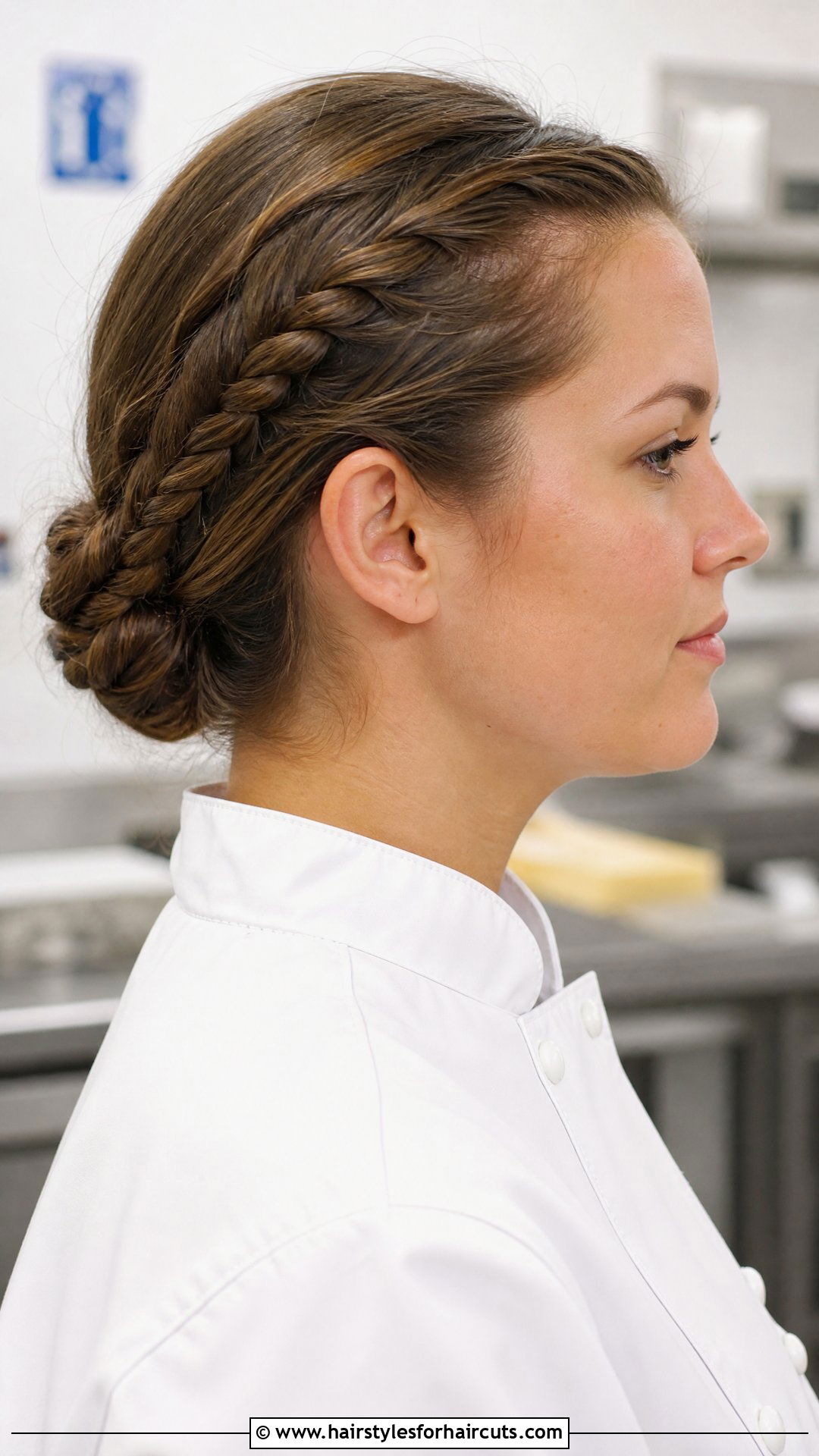 Tucked Braid For Food Handlers - 25 food service hairstyles for long hair - 25 food service hairstyles for long hair