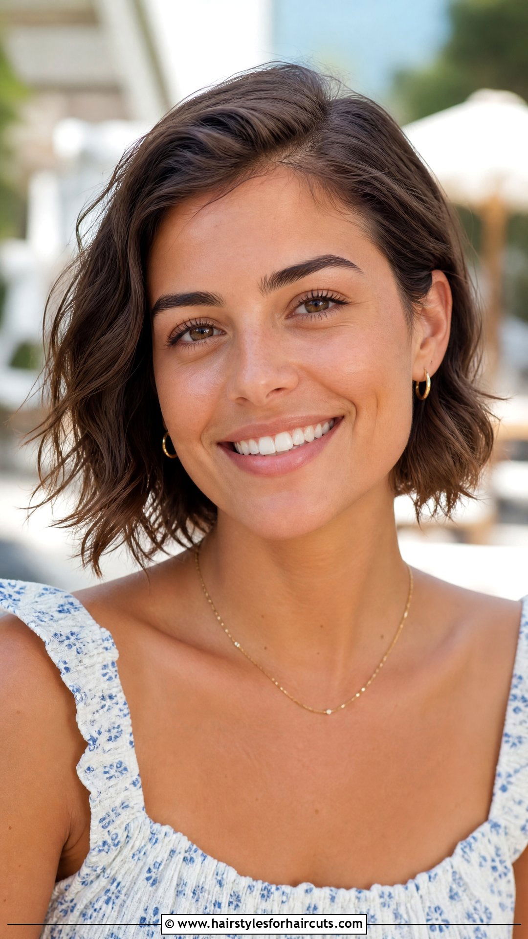 Tucked Front Wavy Bob Haircut - 25 haircuts off - 25 haircuts off