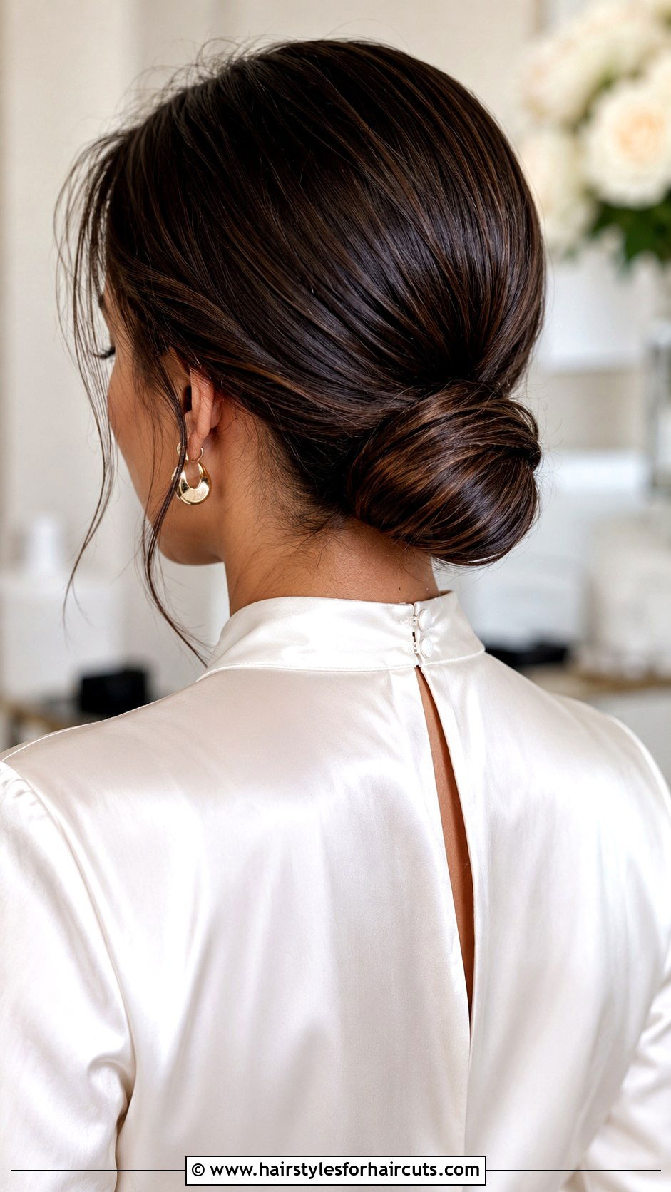 Tucked Low Chignon - 25 hairstyles without hair tie - 25 hairstyles without hair tie