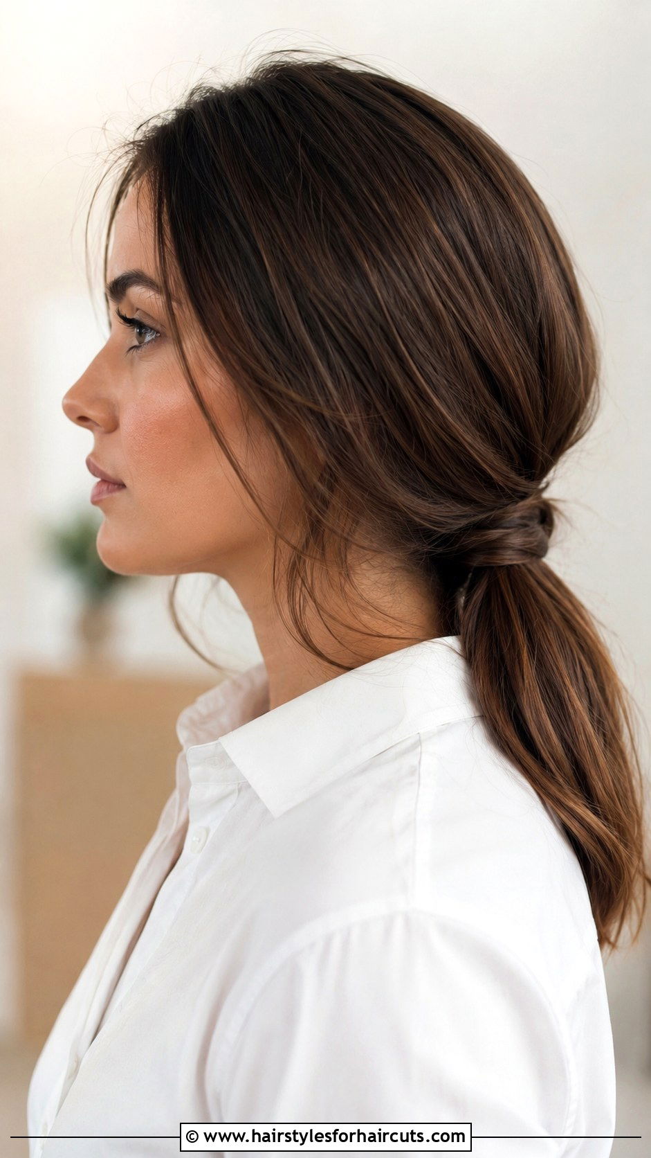 Tucked Low Ponytail - 25 cute hairstyles that are easy - 25 cute hairstyles that are easy