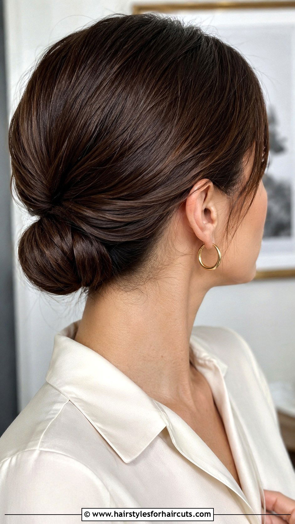 Tucked Low Ponytail Updo - 25 hair up hairstyles for long hair - 25 hair up hairstyles for long hair