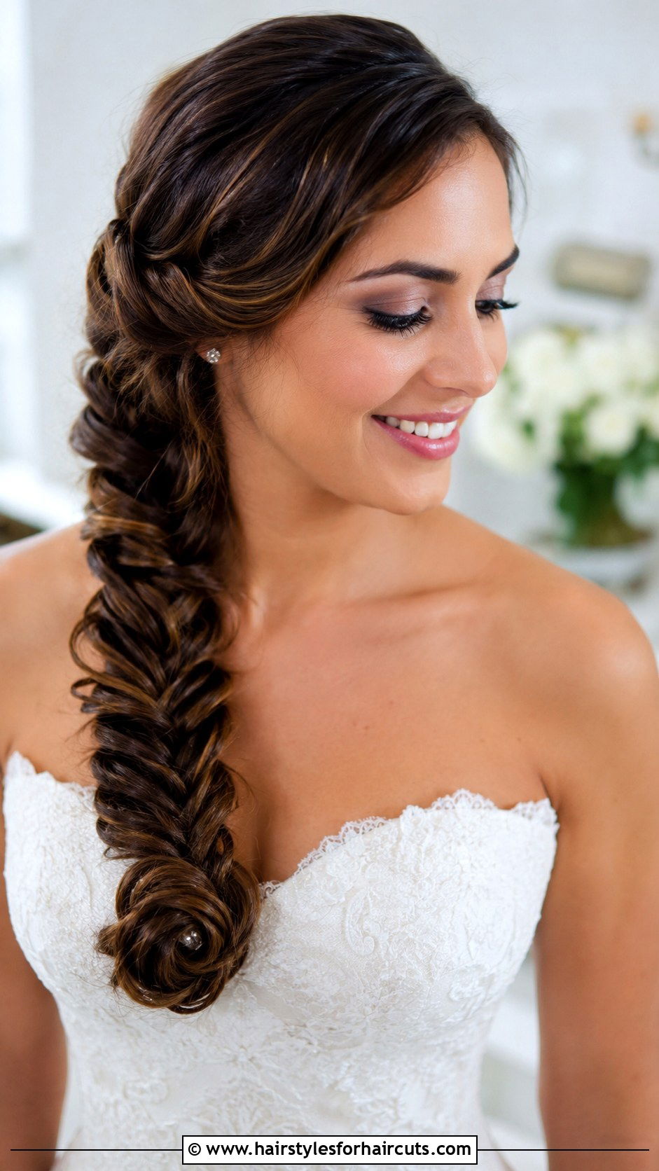 Tucked Side Braid - 25 hair to the side wedding hairstyles - 25 hair to the side wedding hairstyles