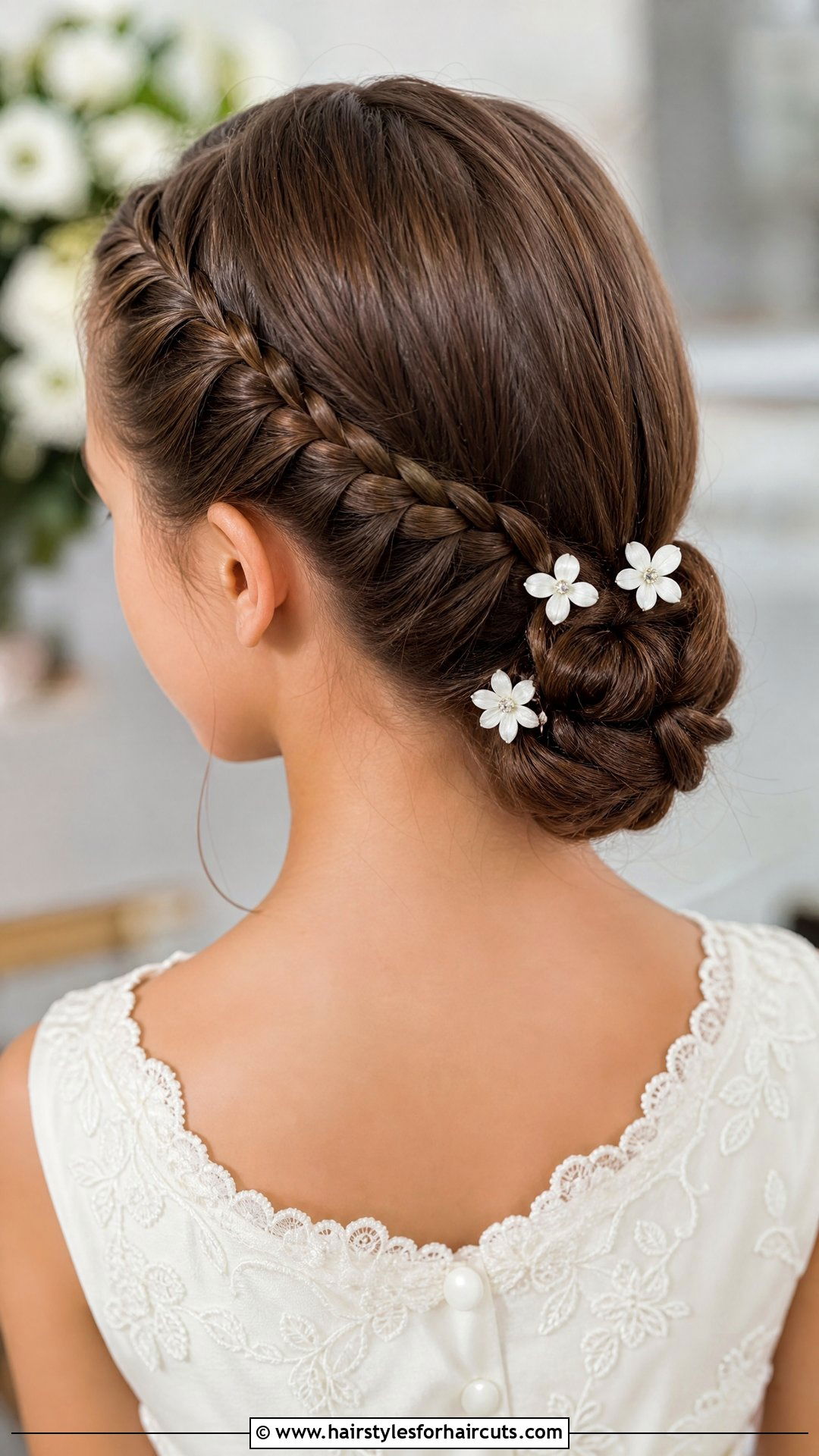 Tucked Under Braid - 25 first communion hairstyles - 25 first communion hairstyles