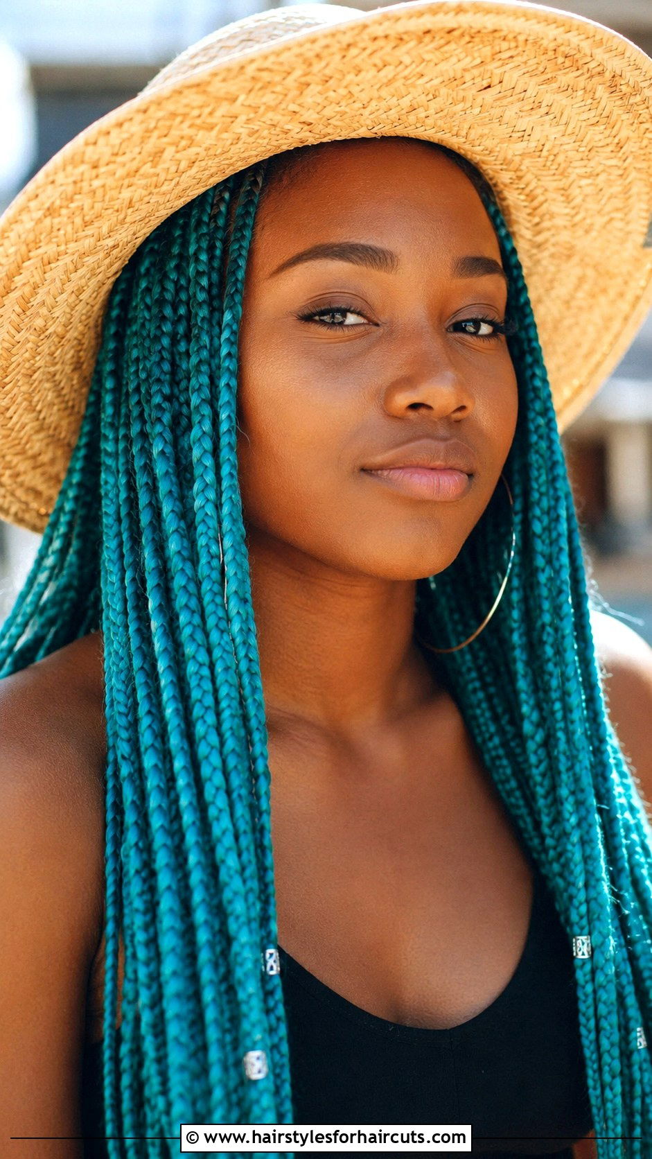 Turquoise Blue Braids - 25 blue hairstyles - 25 blue hairstyles