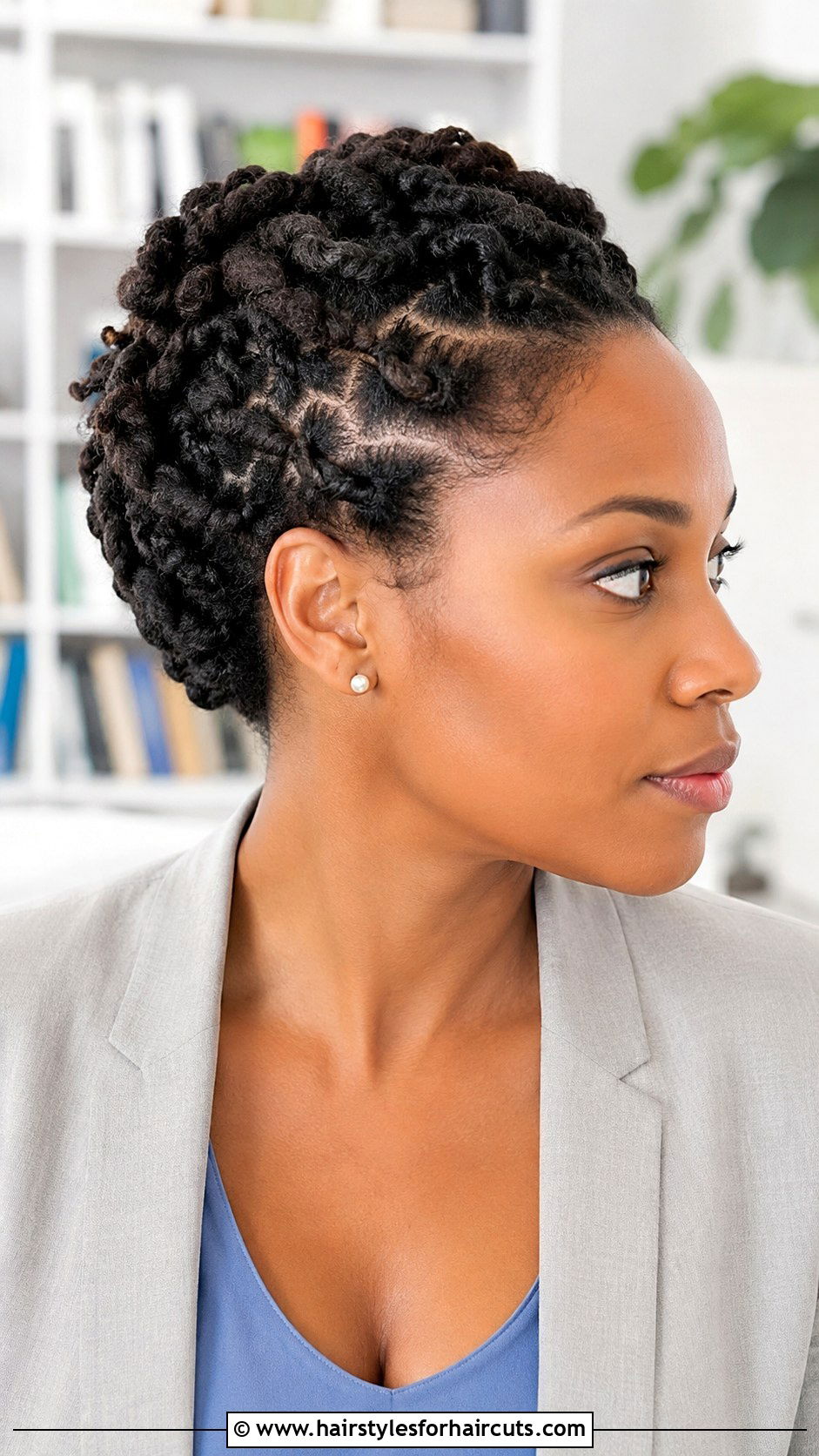 Twist And Pin Updo - 25 easy hairstyles for afro hair - 25 easy hairstyles for afro hair