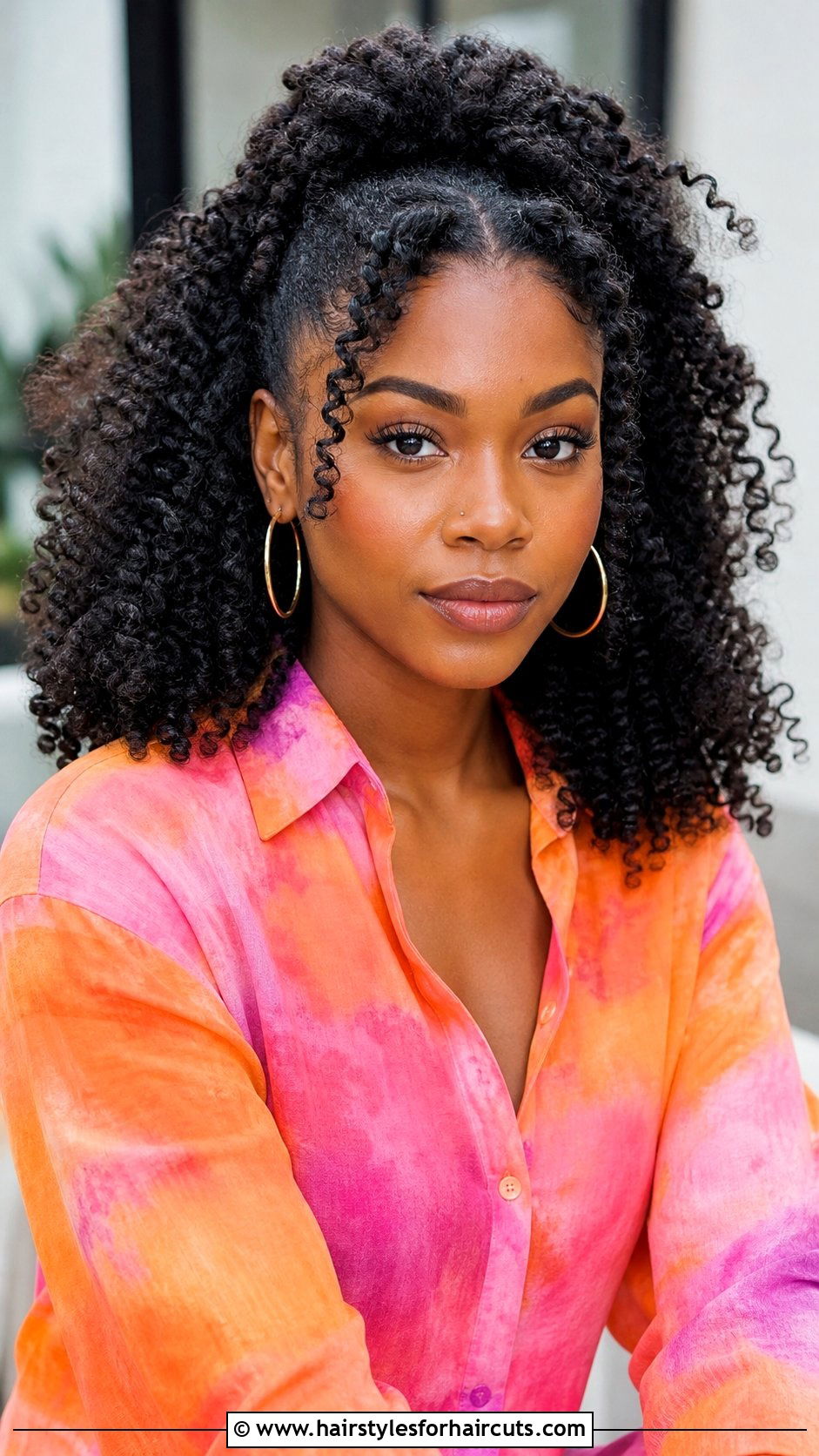 Twist Out Half Up Half Down - 25 off the face hairstyles for medium hair - 25 off the face hairstyles for medium hair