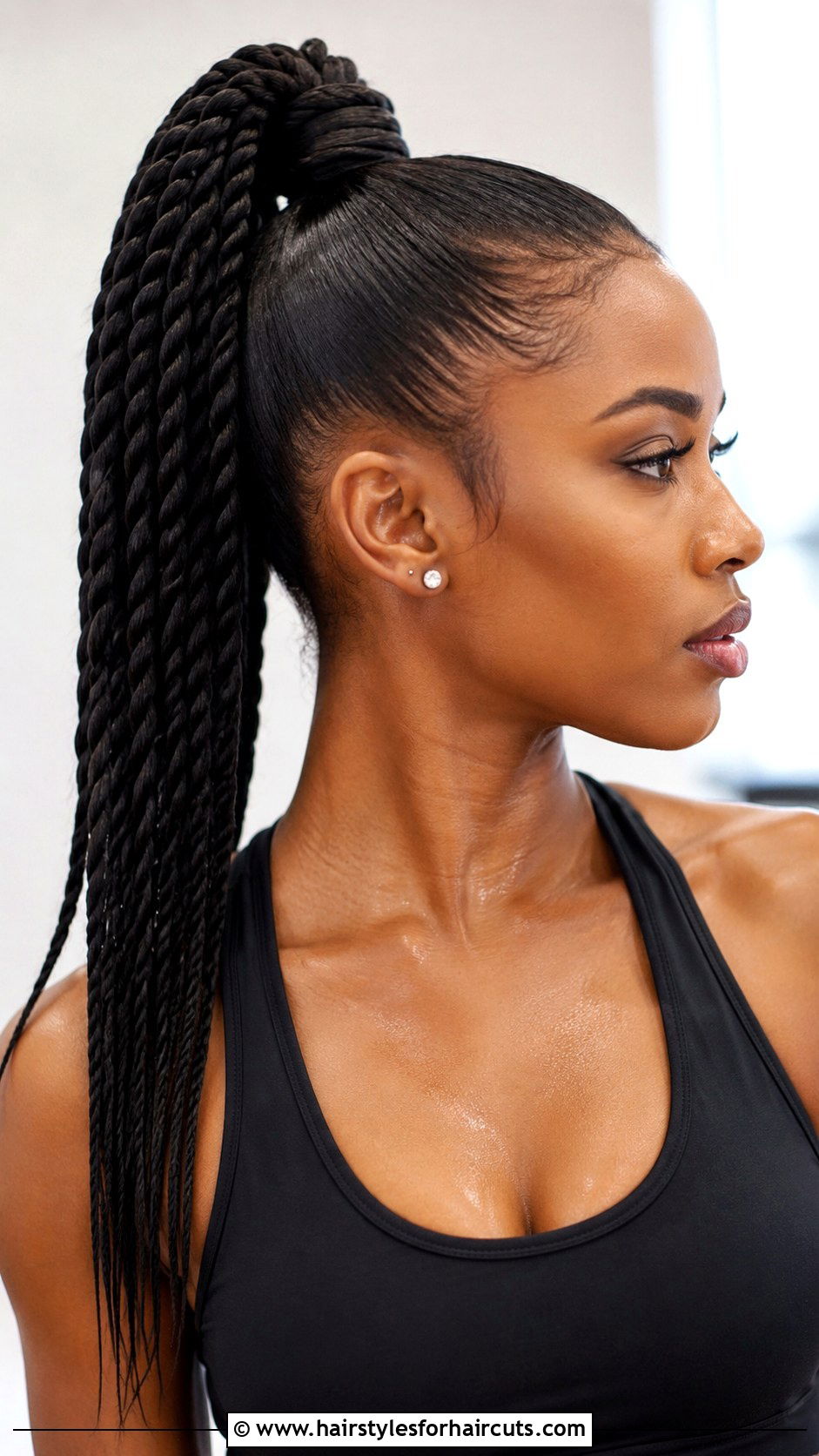 Twist Ponytail - 25 easy twist hairstyles for black hair - 25 easy twist hairstyles for black hair