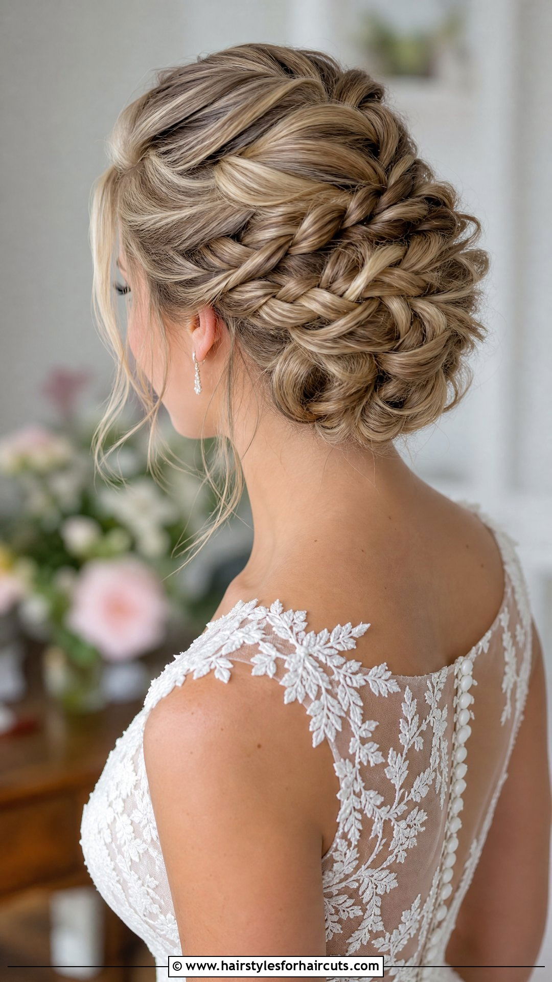 Twisted Braid Updo Wedding Hairstyle - 25 wedding hairstyles with braids - 25 wedding hairstyles with braids