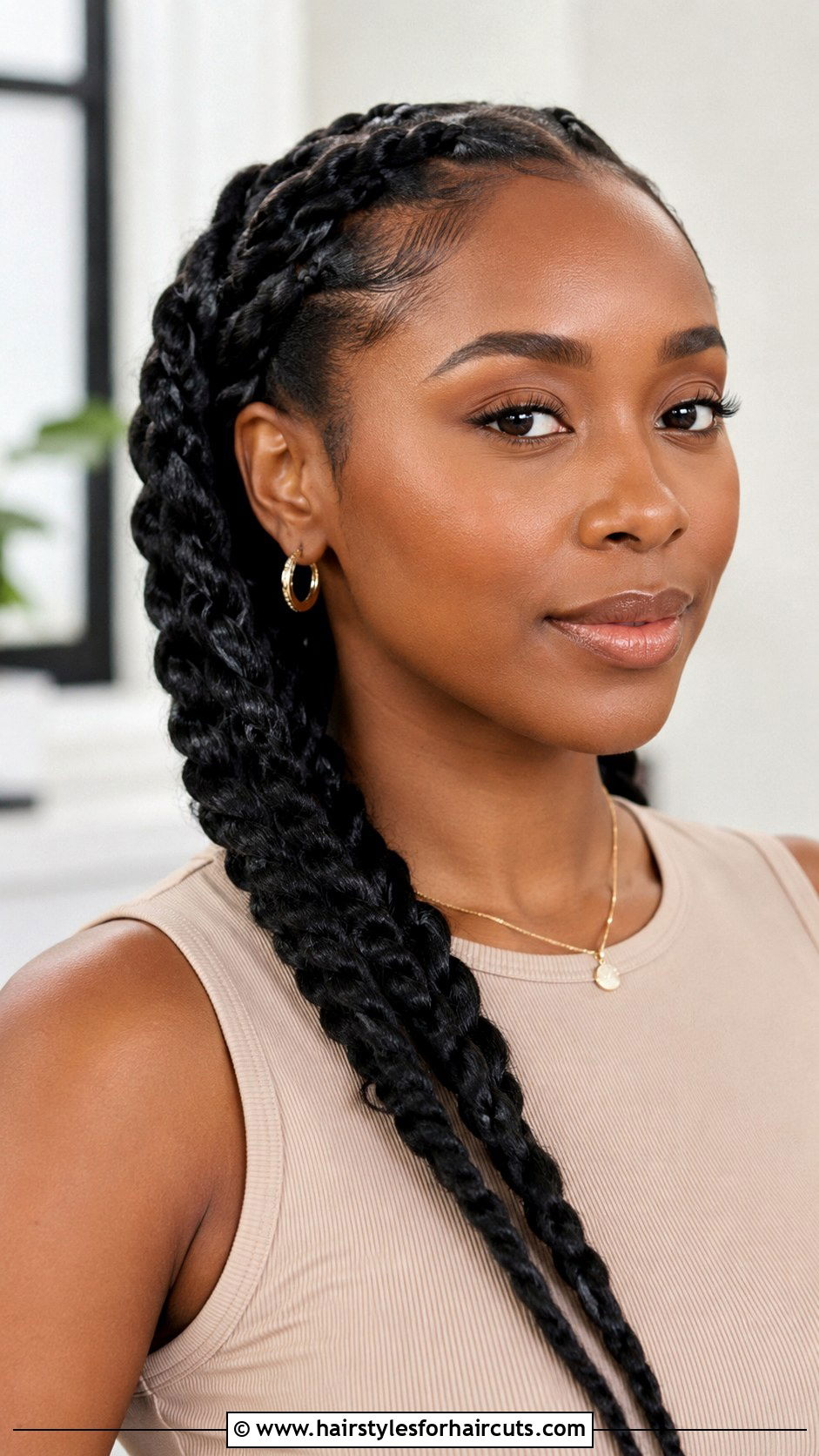 Twisted Braid - 25 cute hairstyles for long hair with braids - 25 cute hairstyles for long hair with braids