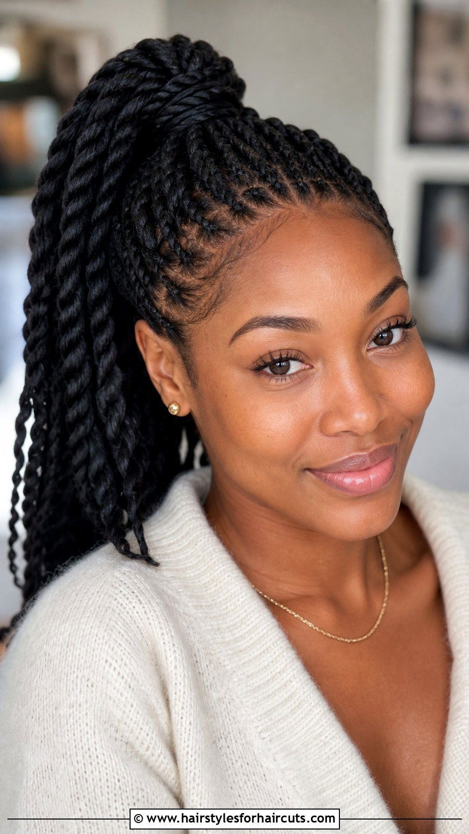 Twisted Braided Ponytail - 25 ponytail hairstyles with braiding hair - 25 ponytail hairstyles with braiding hair