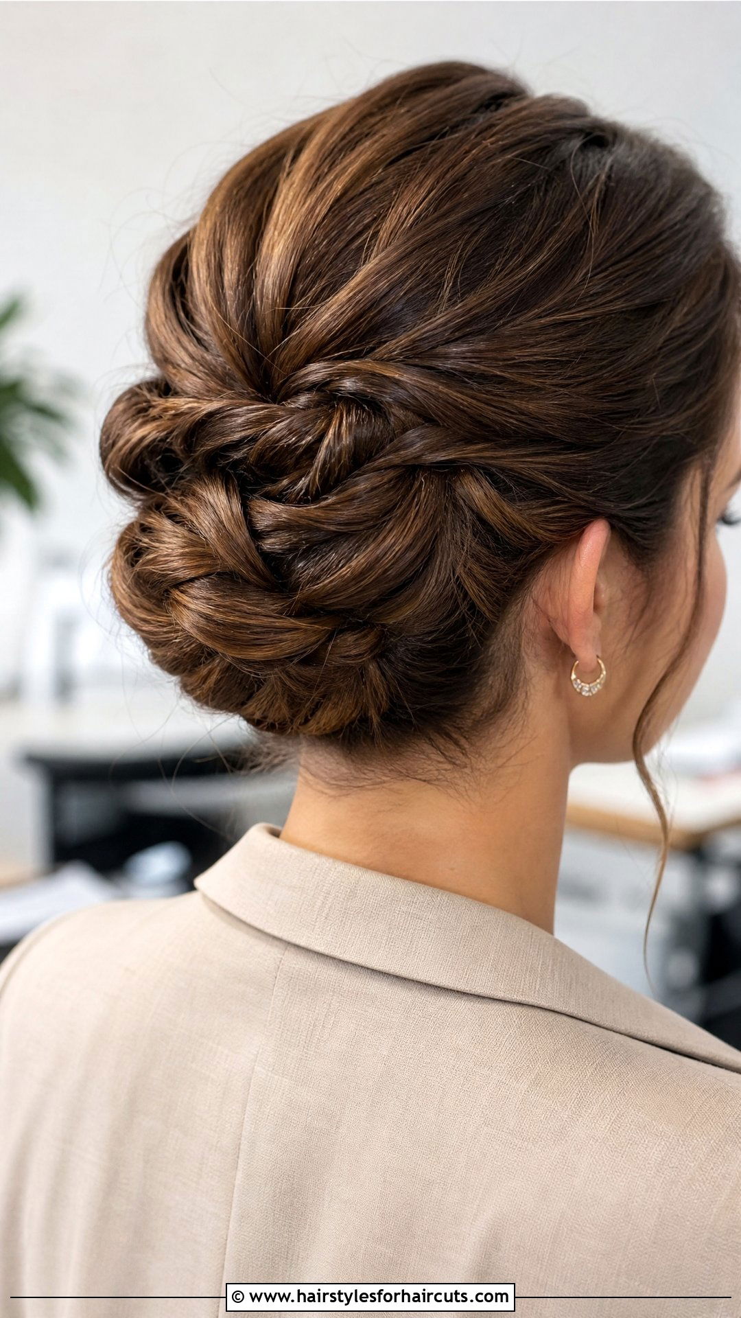 Twisted Bun - 25 cute bun hairstyles for long hair - 25 cute bun hairstyles for long hair