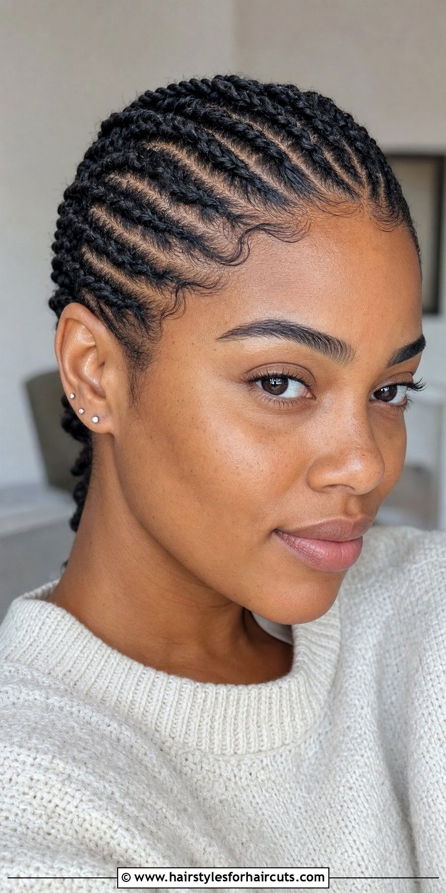 Twisted Cornrows - 25 cornrow hairstyles for natural hair - 25 cornrow hairstyles for natural hair
