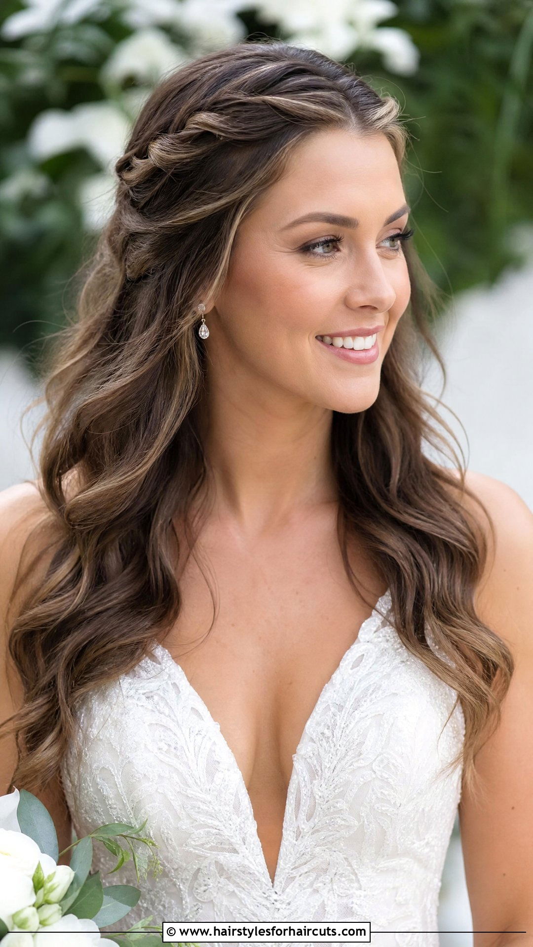 Twisted Front Wedding Hairstyle Down - 25 wedding hairstyles down - 25 wedding hairstyles down