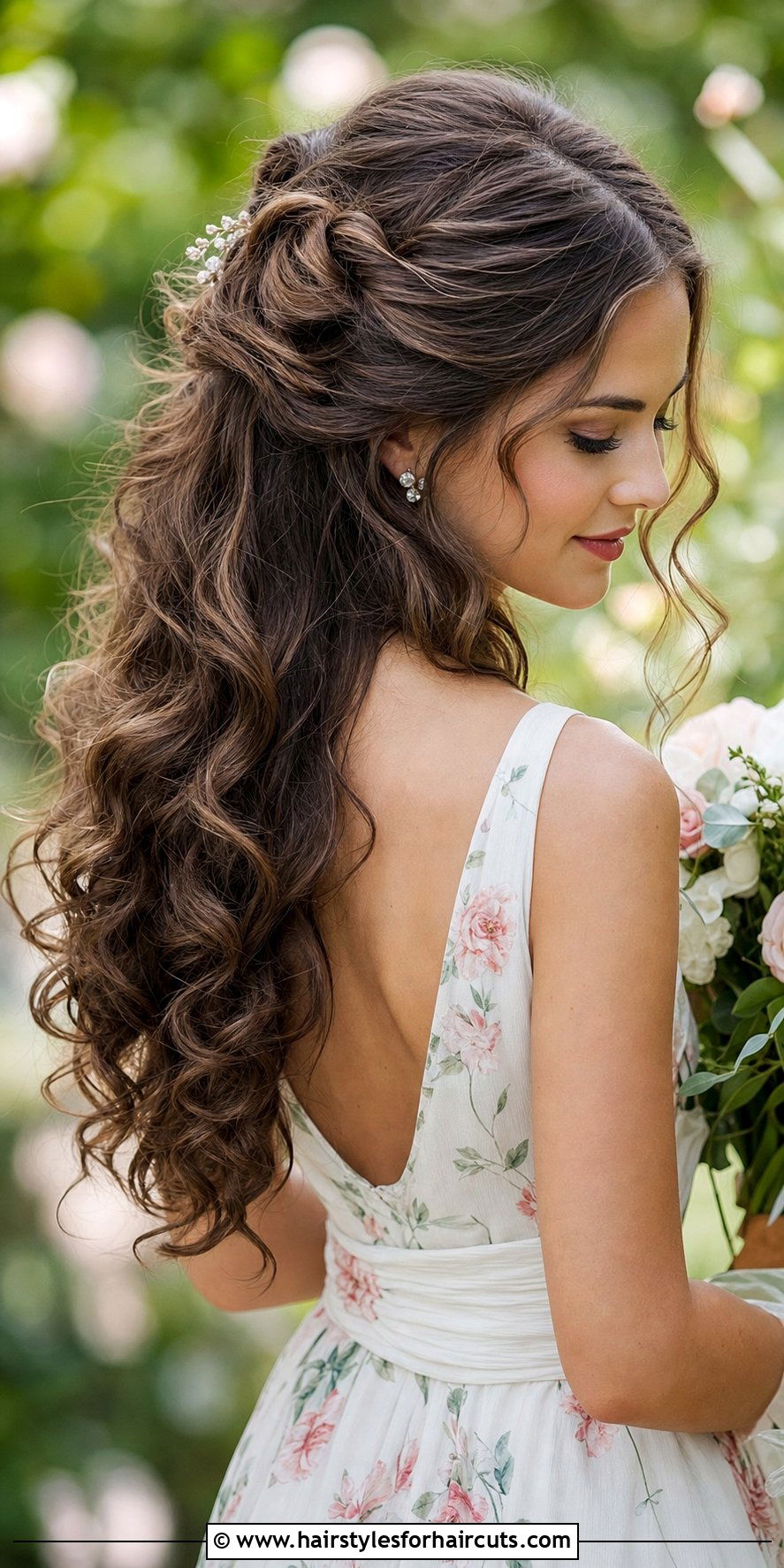 Twisted Half Up Curly Wedding Hair - 25 wedding hairstyles curls - 25 wedding hairstyles curls