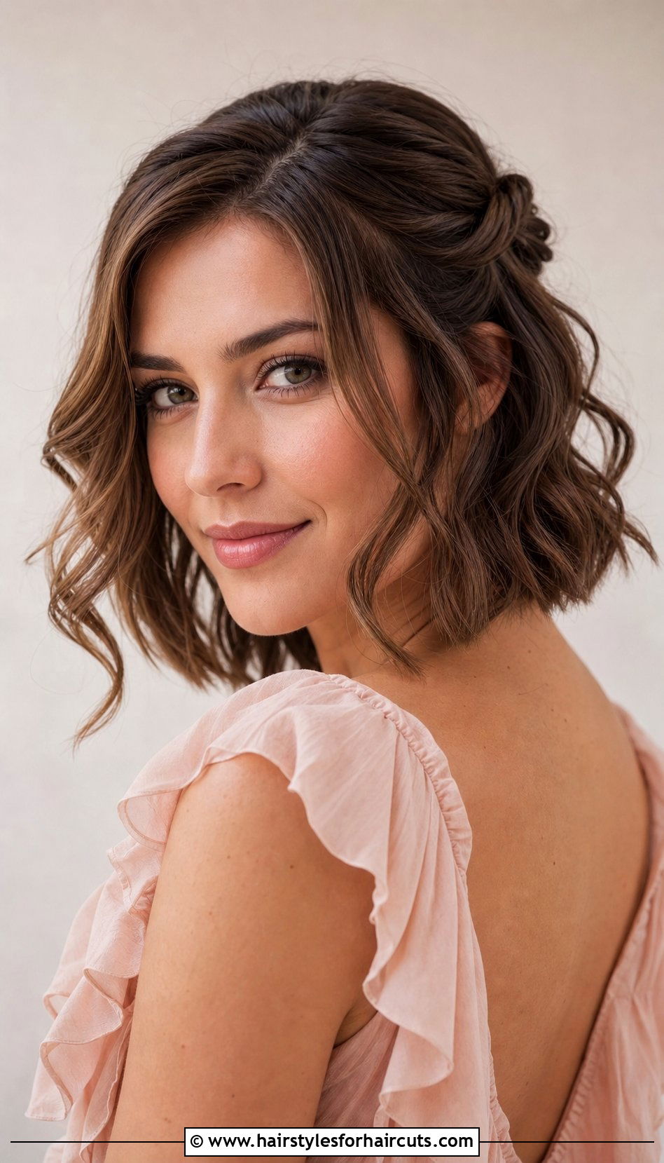 Twisted Half Up Half Down Short Hair - 25 wedding guest hairstyles for short hair - 25 wedding guest hairstyles for short hair