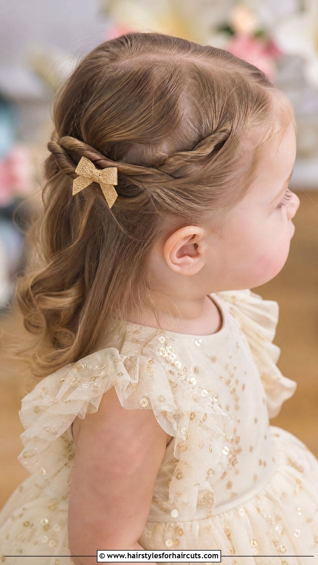 Twisted Half Up Style - 25 fine hair toddler girl haircuts - 25 fine hair toddler girl haircuts