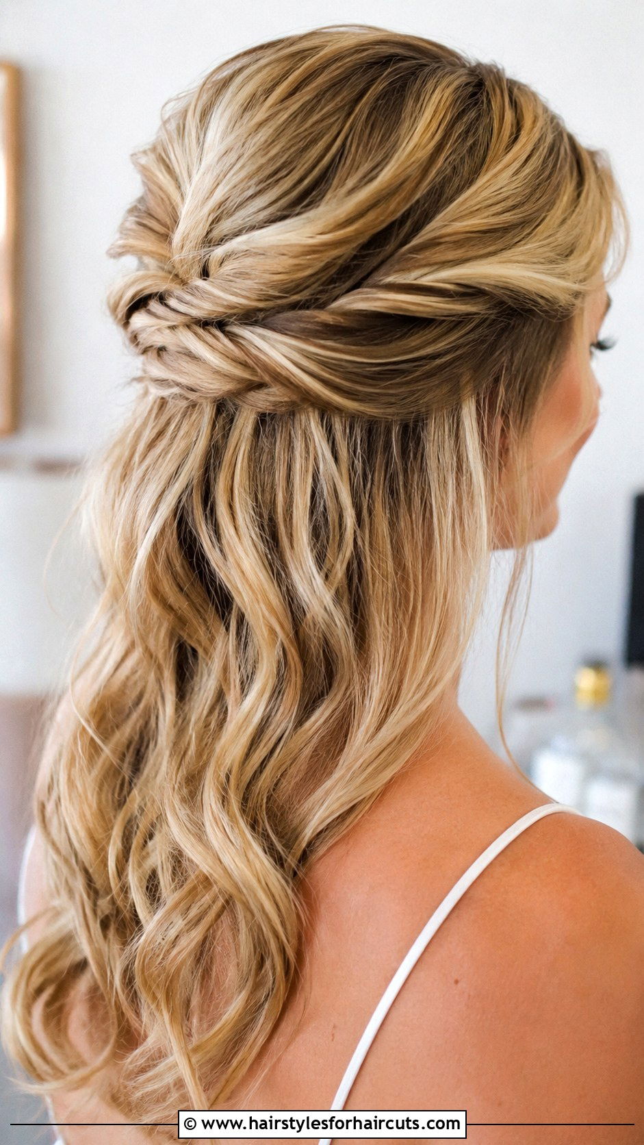 Twisted Half Updo - 25 cowgirl hairstyles - 25 cowgirl hairstyles