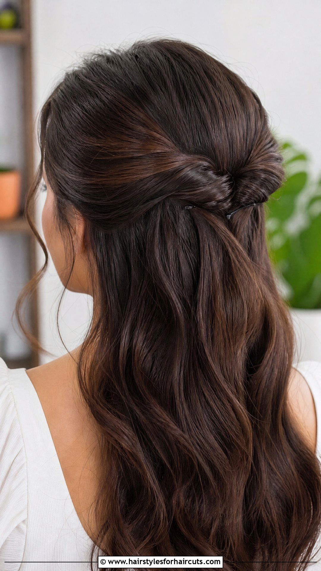 Twisted Half Updo - 25 cute hairstyles for white girls - 25 cute hairstyles for white girls