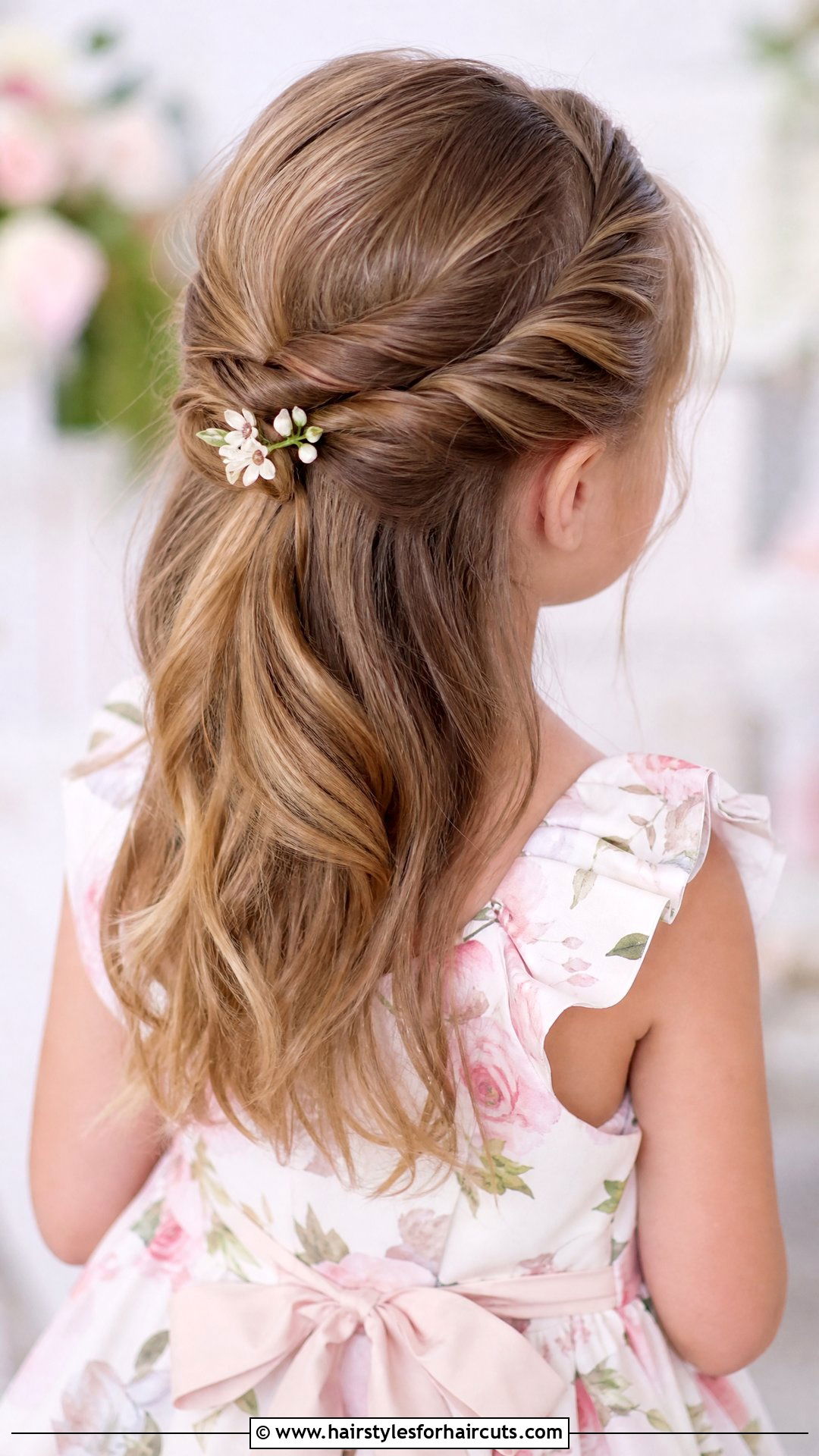Twisted Half Updo - 25 flower girl hairstyles - 25 flower girl hairstyles