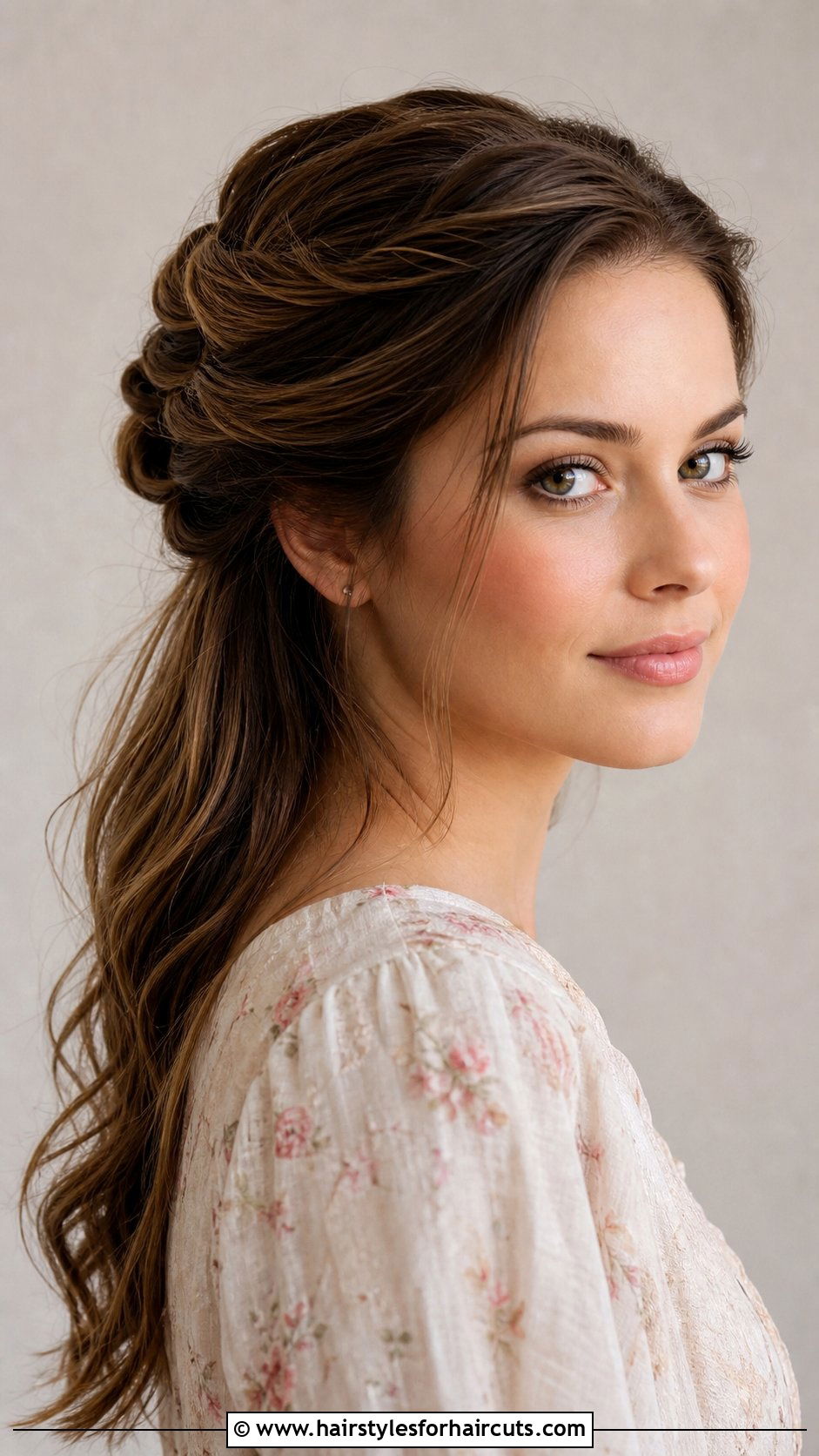 Twisted Half Updo - 25 hairstyles for a night out - 25 hairstyles for a night out