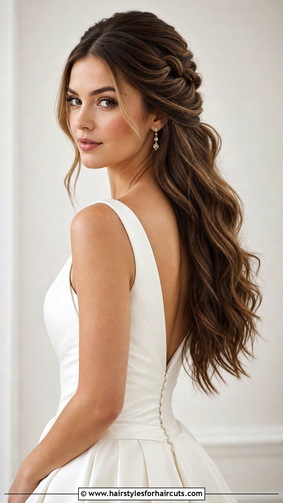 Twisted Half Updo - 25 hairstyles woman wedding - 25 hairstyles woman wedding