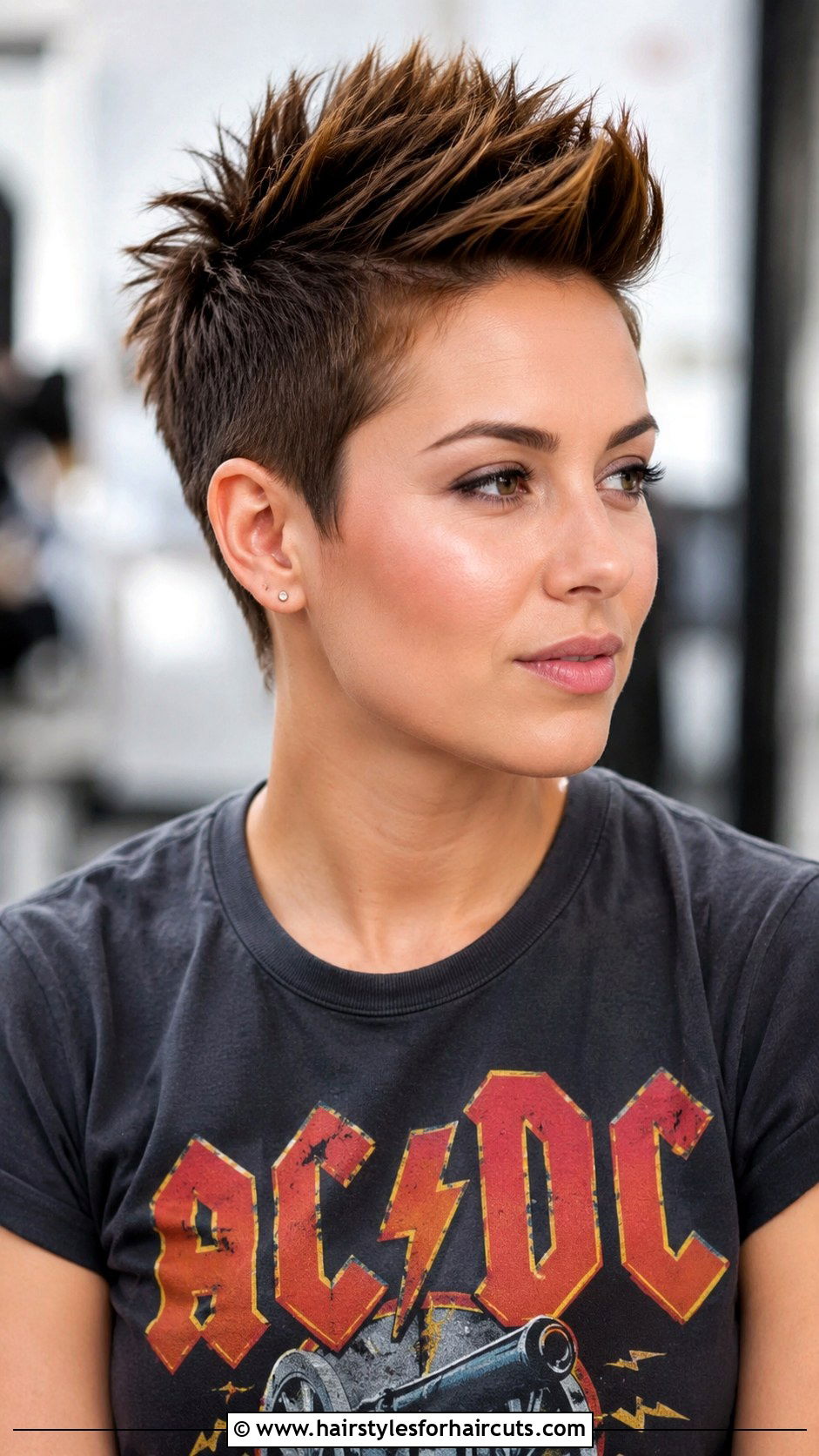 Twisted Half Updo - 25 hairstyles when growing out short hair - 25 hairstyles when growing out short hair