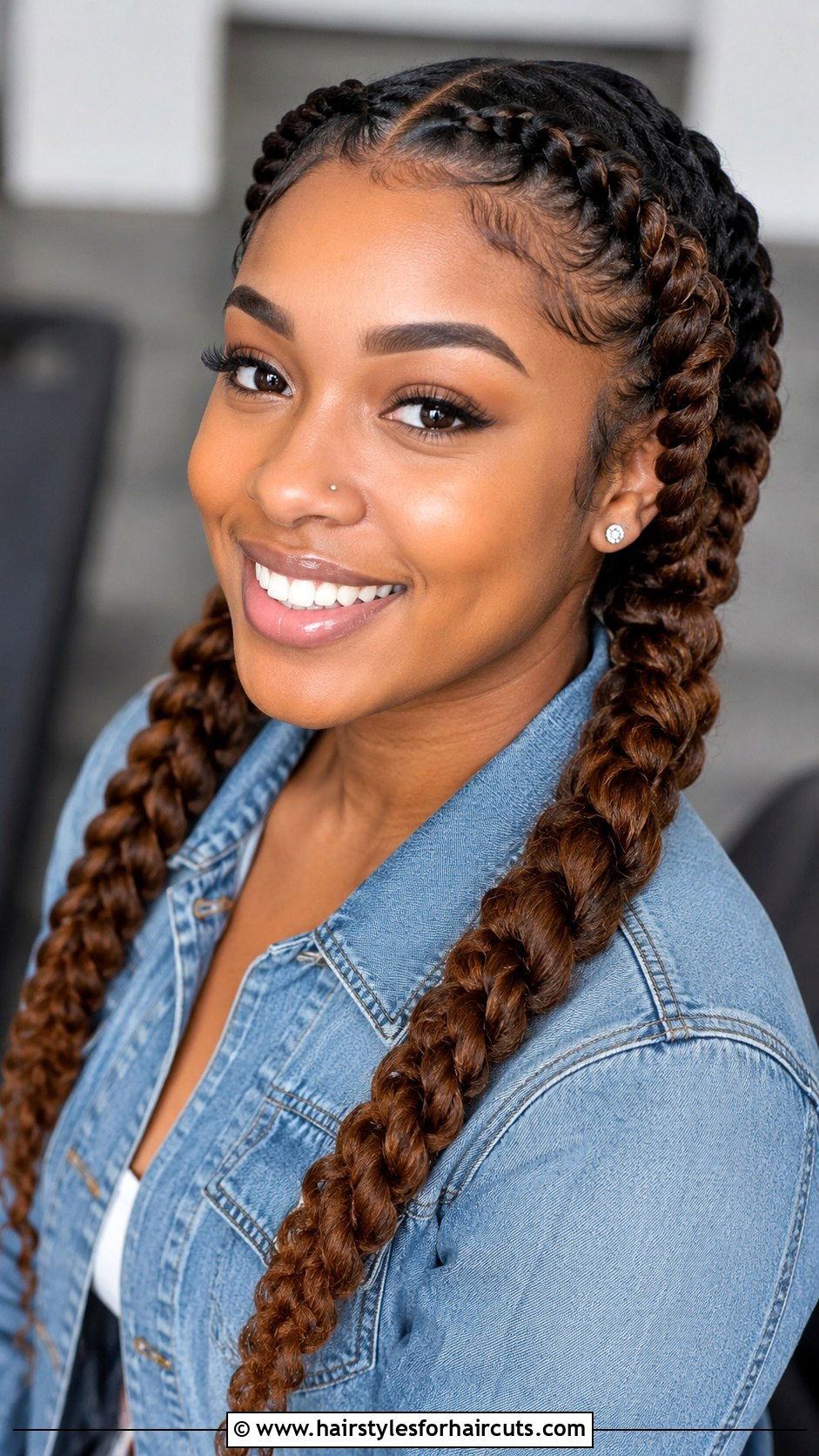 Twisted Half Updo - 25 hairstyles with two hair ties - 25 hairstyles with two hair ties