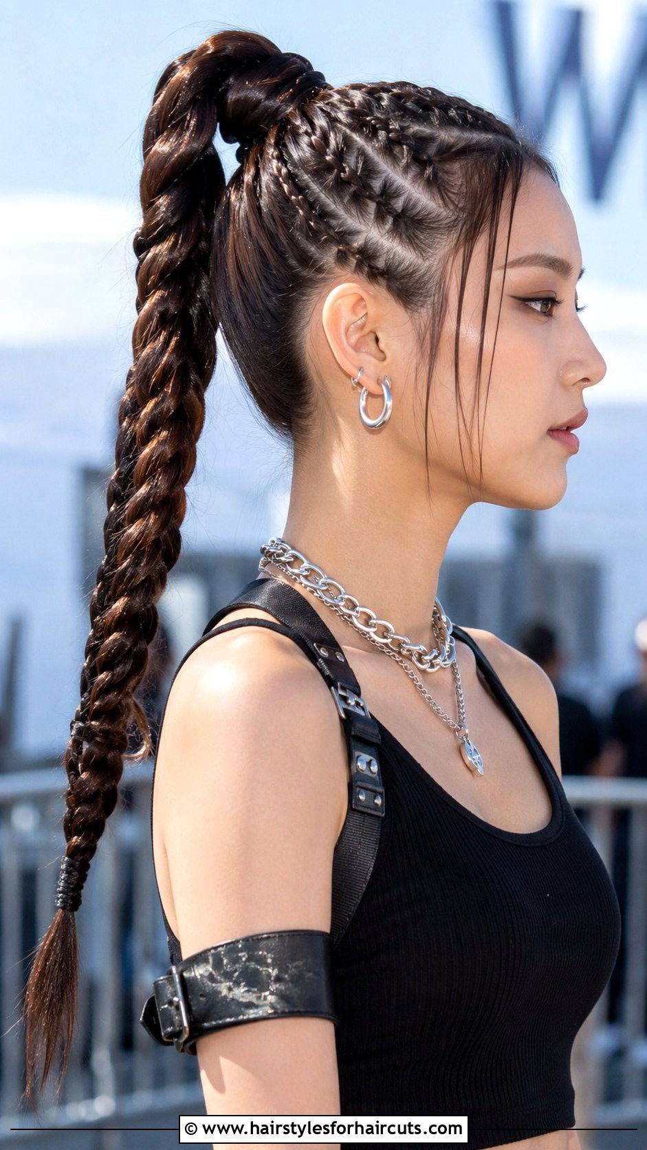 Twisted Half Updo Concert Hair - 25 concert hairstyles for long hair - 25 concert hairstyles for long hair
