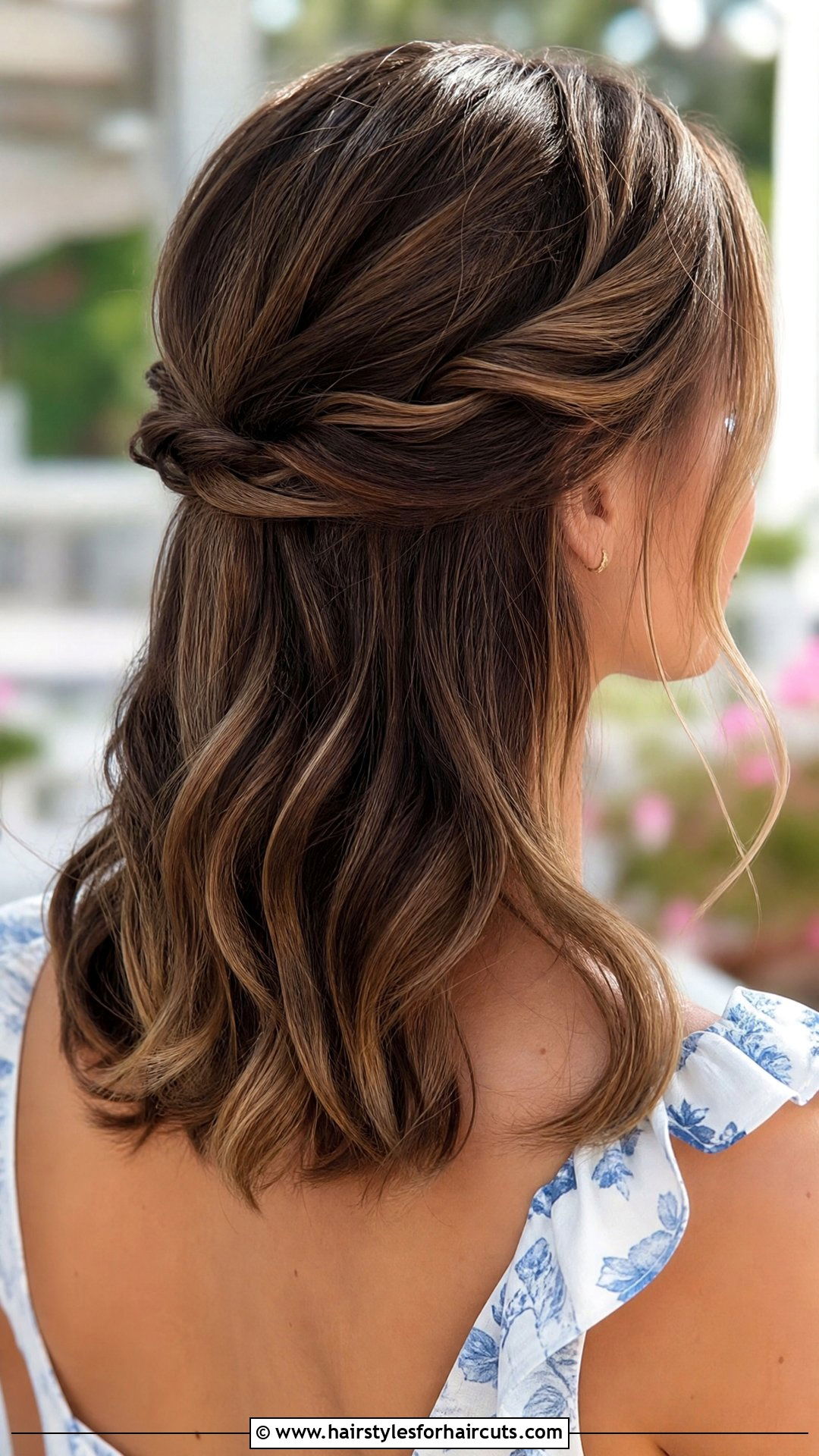 Twisted Half Updo Hairstyle - 25 party hairstyles long hair - 25 party hairstyles long hair
