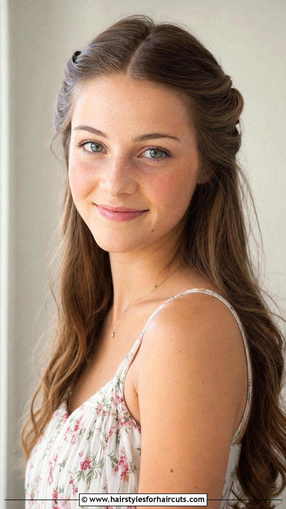 Twisted Half Updo Long Hair - 25 hairstyles girl long hair - 25 hairstyles girl long hair
