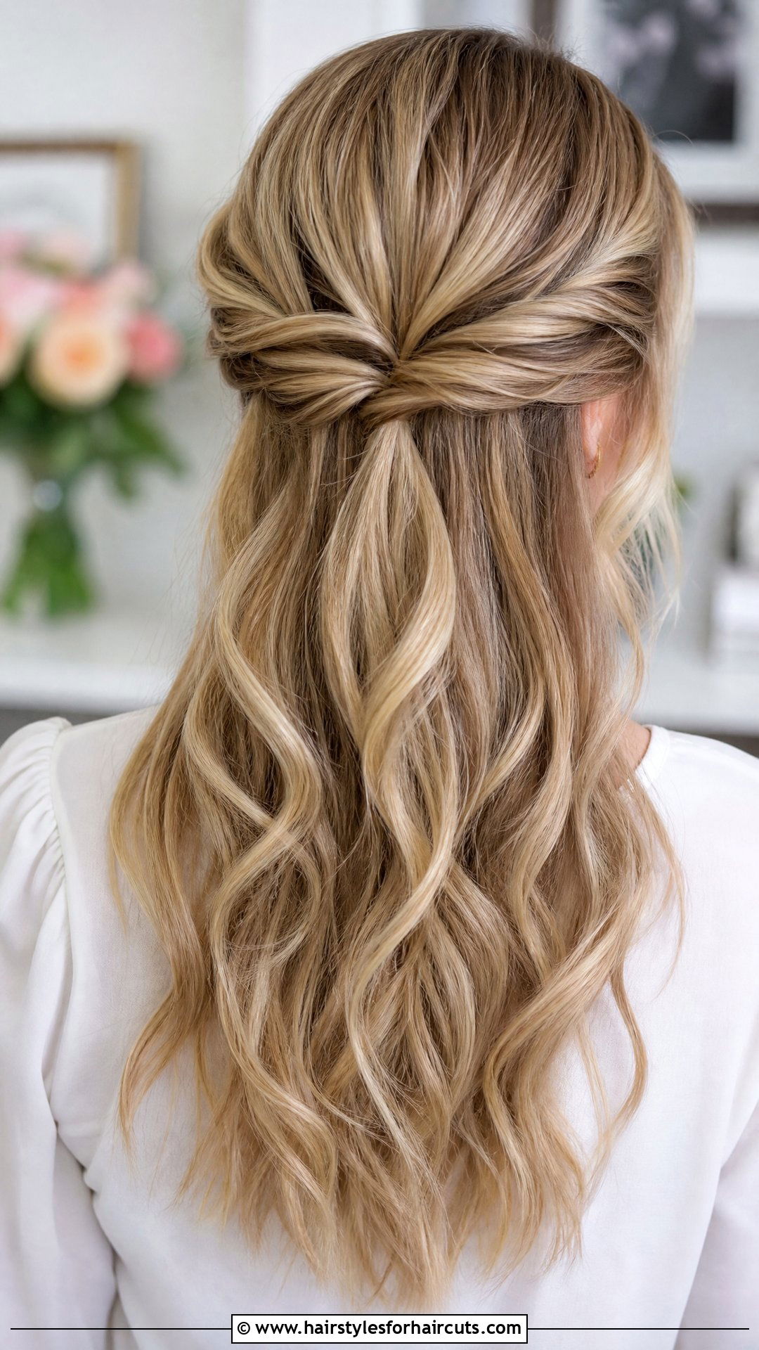 Twisted Half Updo Long Hair - 25 modern hairstyles for long hair - 25 modern hairstyles for long hair