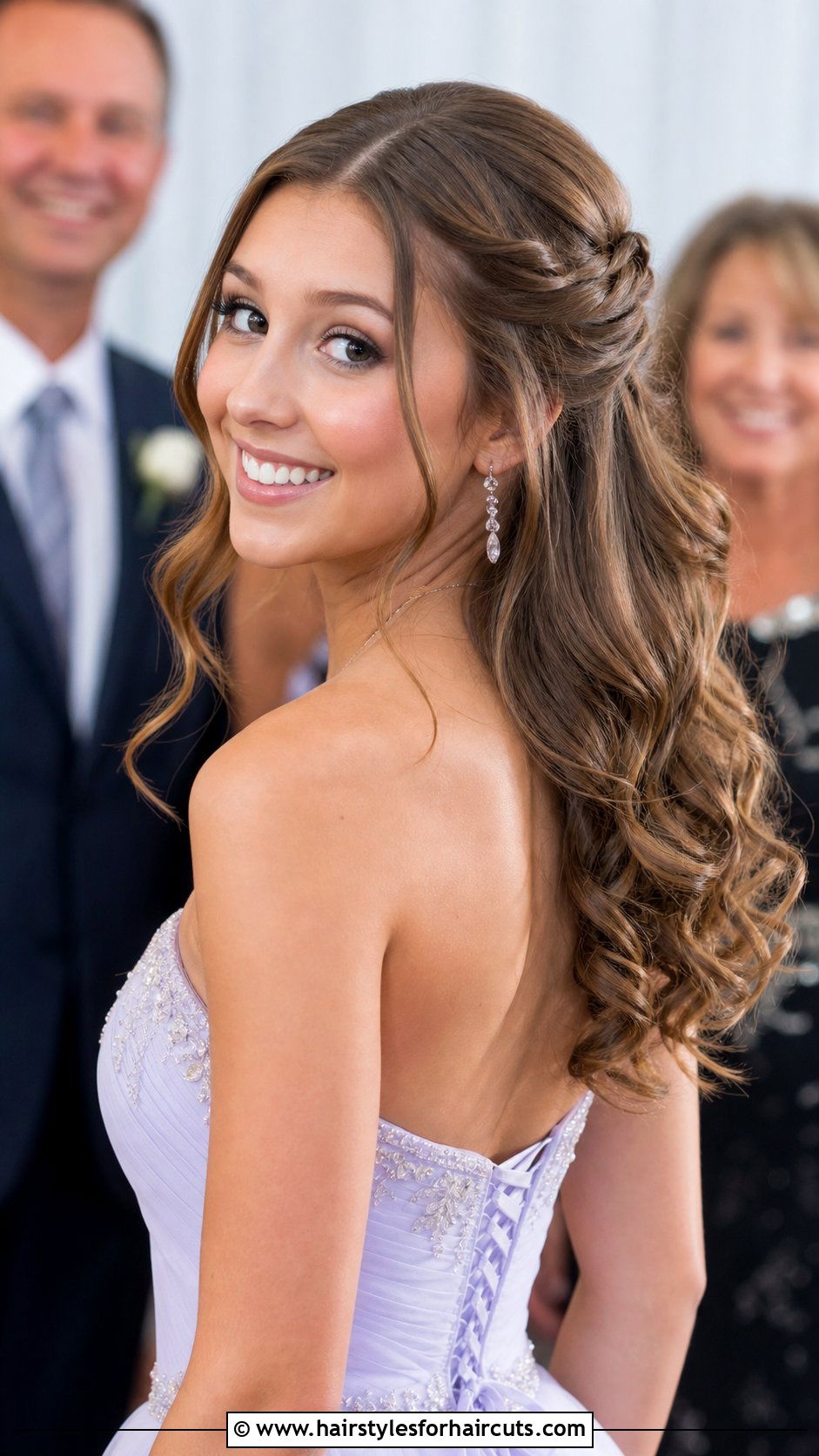 Twisted Half Updo Prom Hairstyle - 25 half updo prom hairstyles for medium hair - 25 half updo prom hairstyles for medium hair