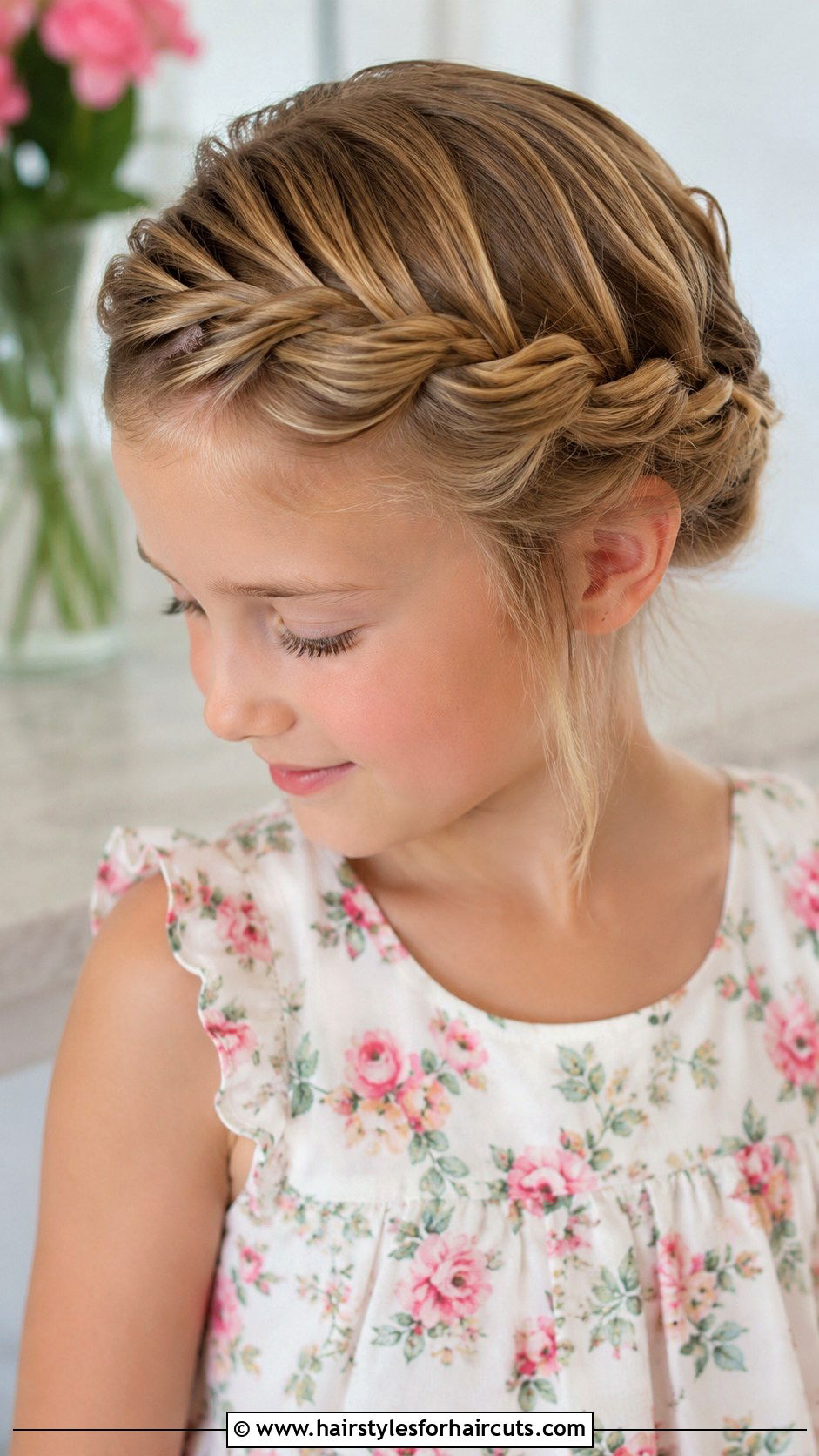 Twisted Halo Braid - 25 child hairstyles girl for school - 25 child hairstyles girl for school