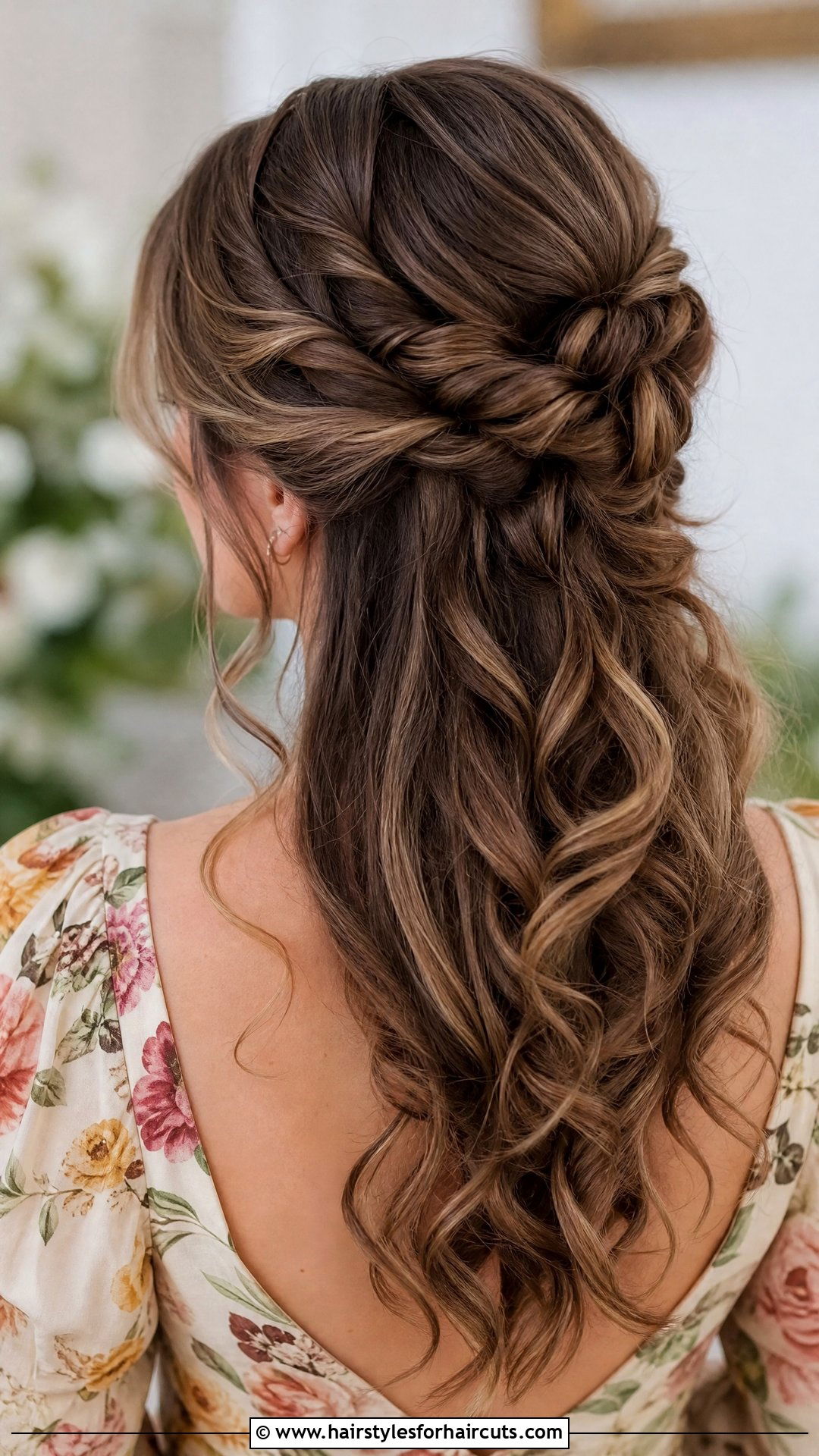 Twisted Halo Half Updo Wedding Hairstyle - 25 half updo wedding hairstyles for long hair - 25 half updo wedding hairstyles for long hair