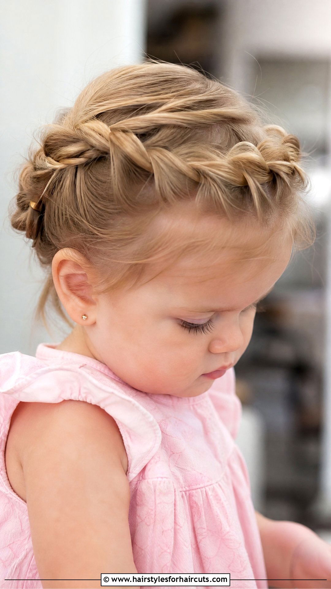 Twisted Halo Updo - 25 short hair 1 year old hairstyles girl - 25 short hair 1 year old hairstyles girl