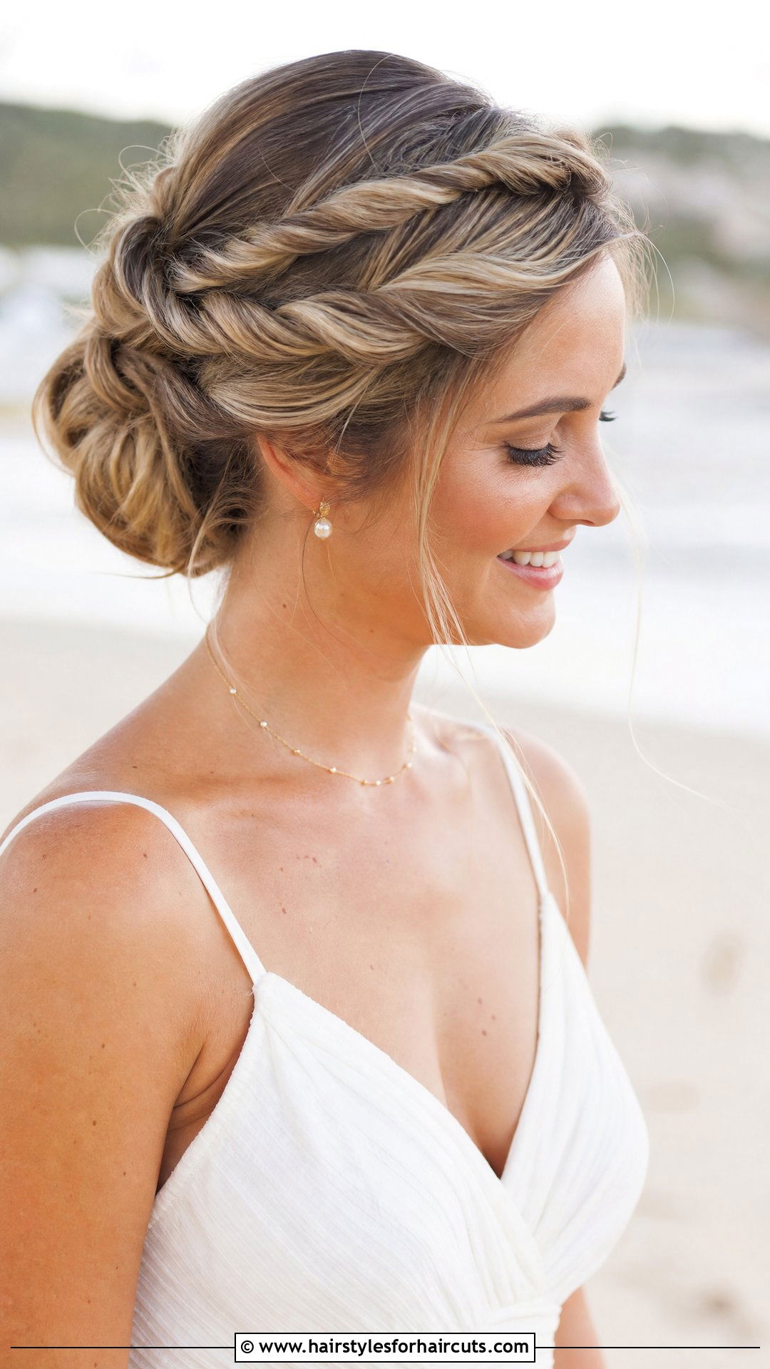 Twisted Halo Wedding Hairstyle - 25 wedding hairstyles medium hair - 25 wedding hairstyles medium hair