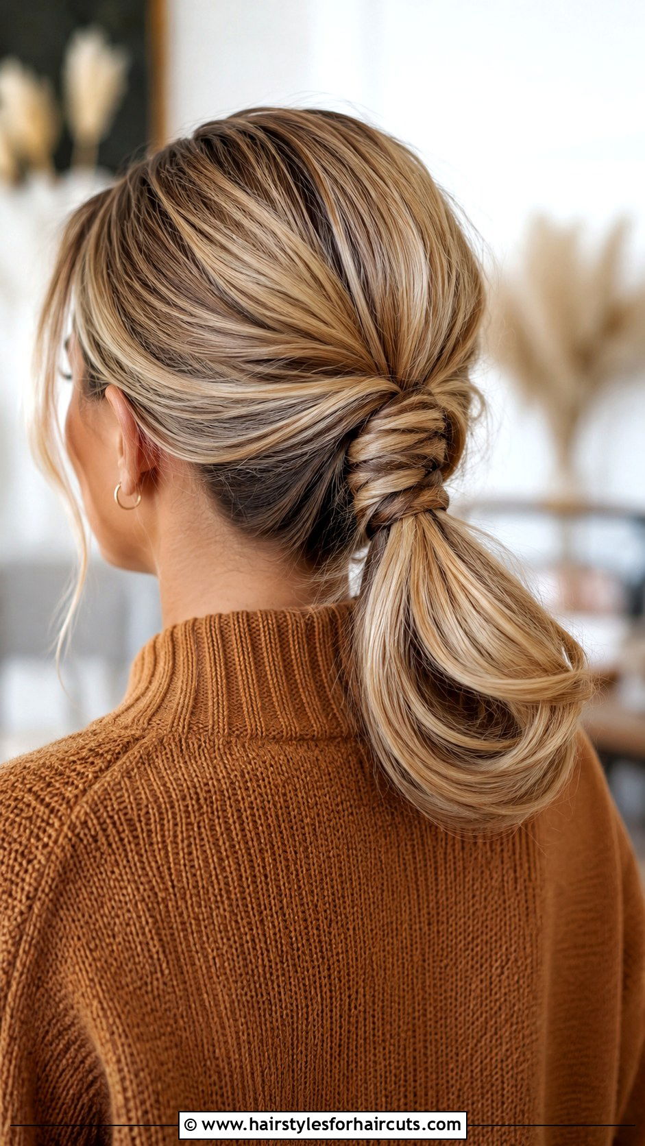 Twisted Loop Ponytail - 25 hair loop hairstyles - 25 hair loop hairstyles