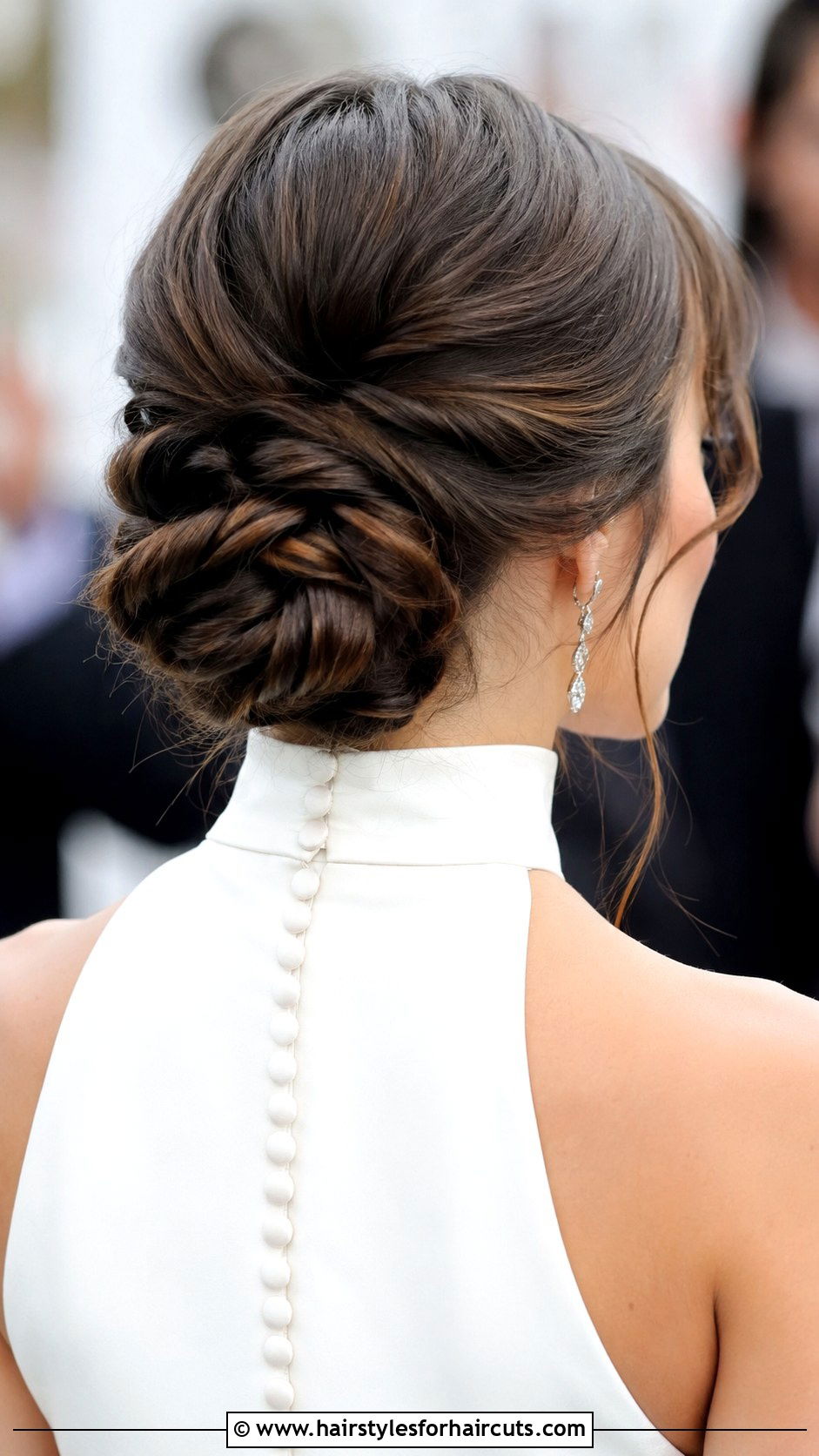 Twisted Low Bun - 25 black tie hairstyles for long hair - 25 black tie hairstyles for long hair