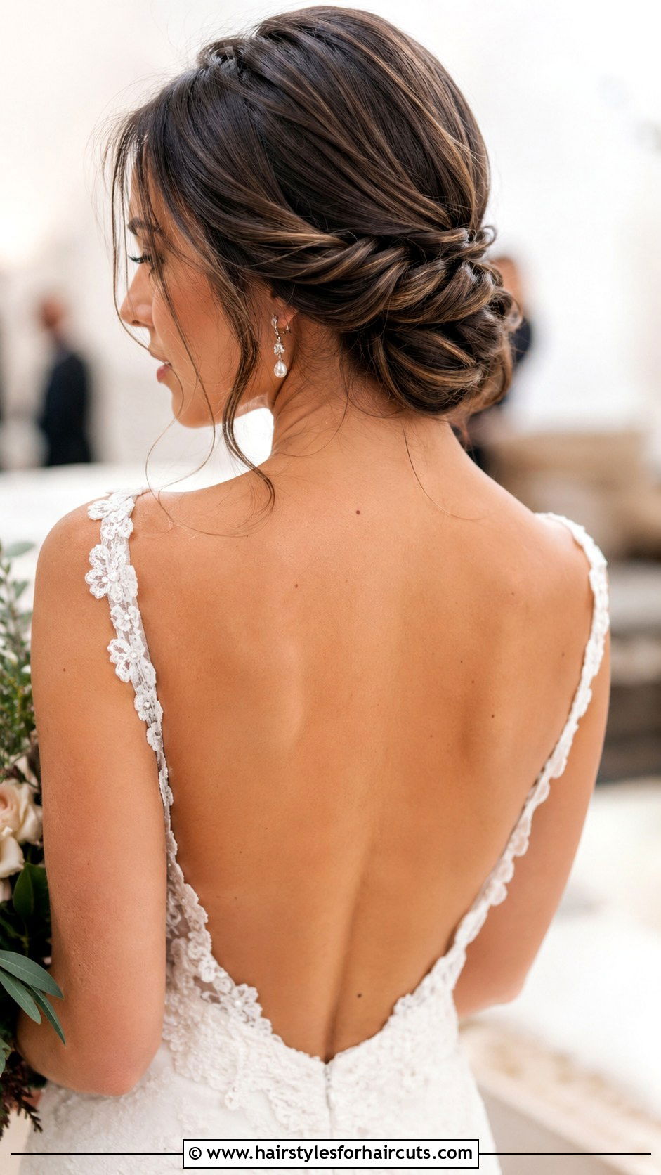 Twisted Low Bun Country Wedding Hairstyle - 25 country wedding hairstyles for long hair - 25 country wedding hairstyles for long hair
