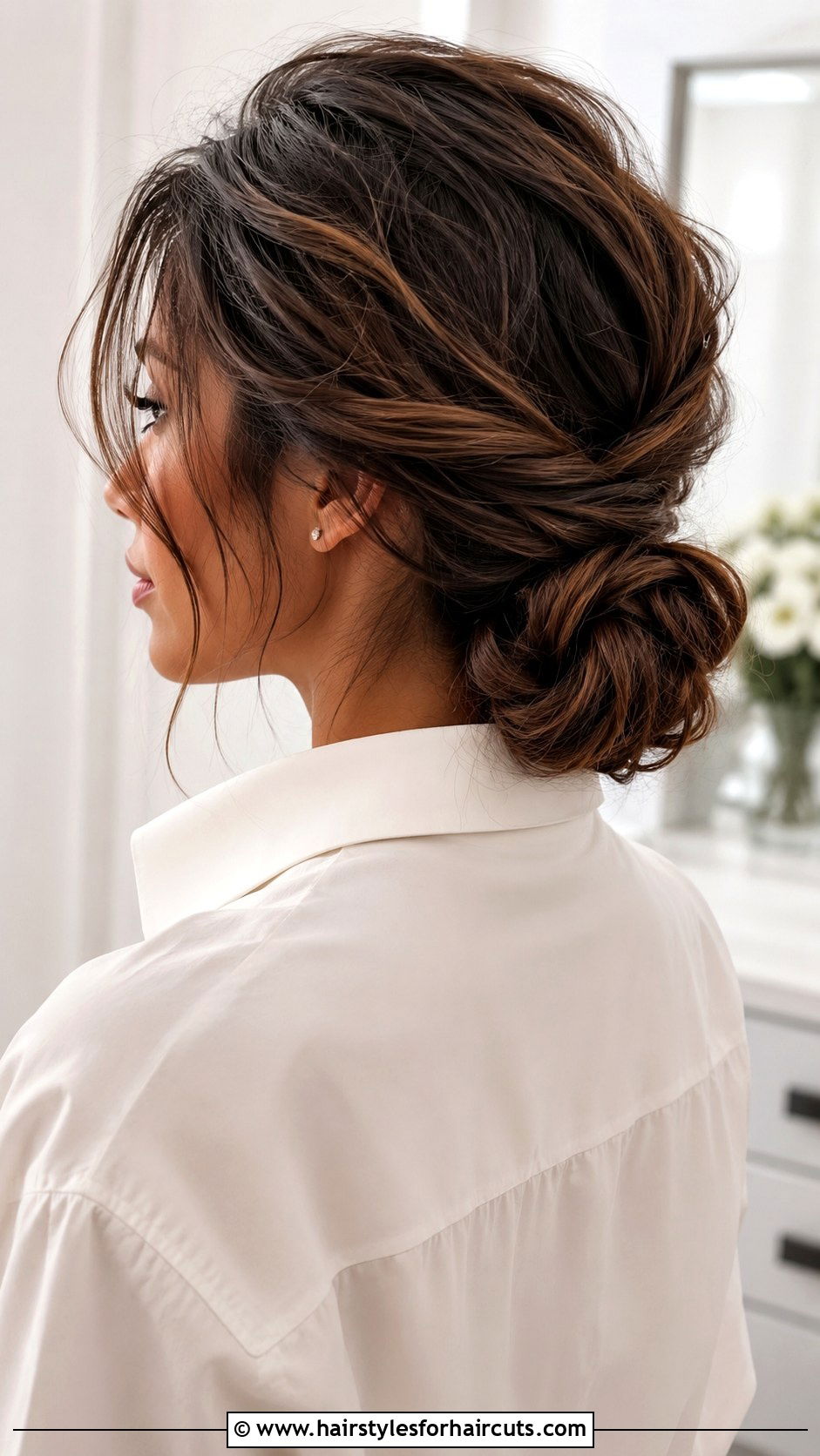 Twisted Low Bun Long Hair - 25 easy semi formal hairstyles for long hair - 25 easy semi formal hairstyles for long hair