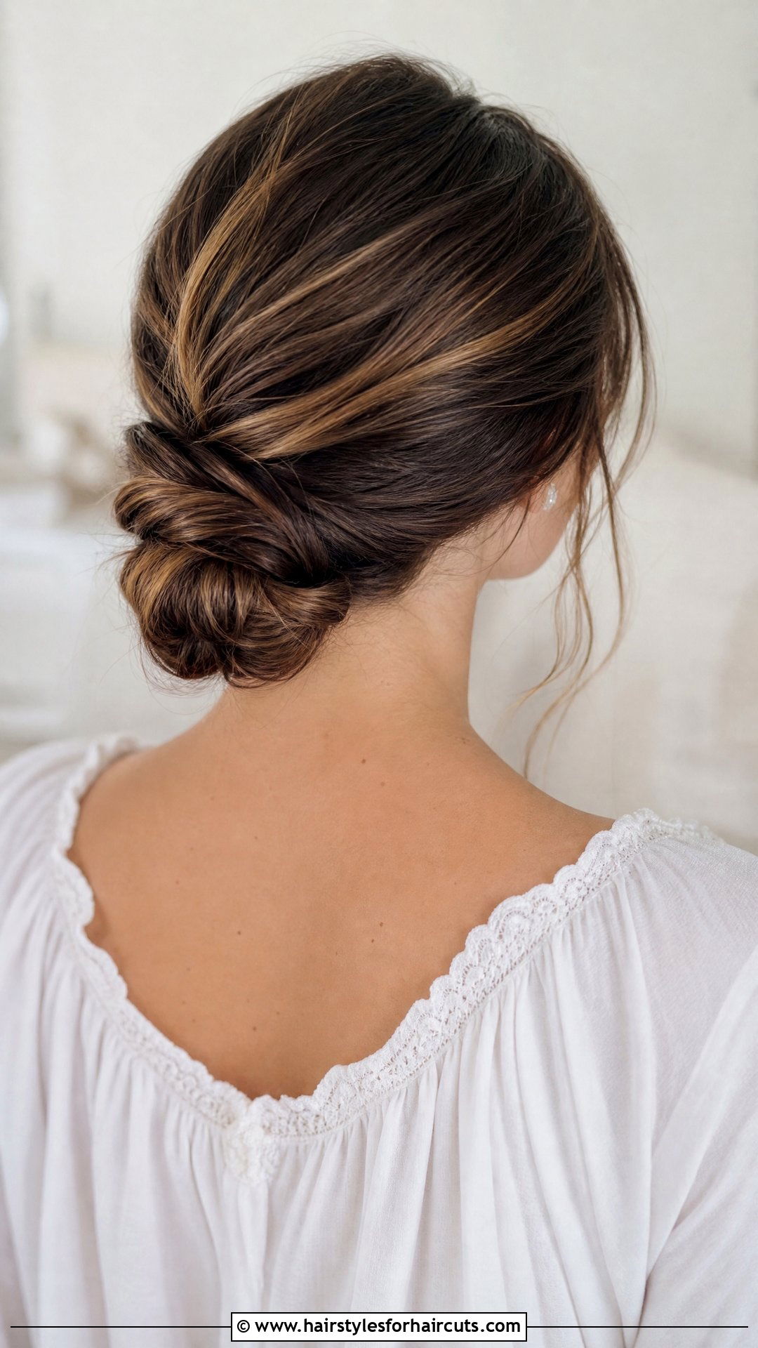 Twisted Low Bun Overnight Hairstyle To Prevent Frizzy Hair - 25 overnight hairstyles to prevent frizzy hair - 25 overnight hairstyles to prevent frizzy hair