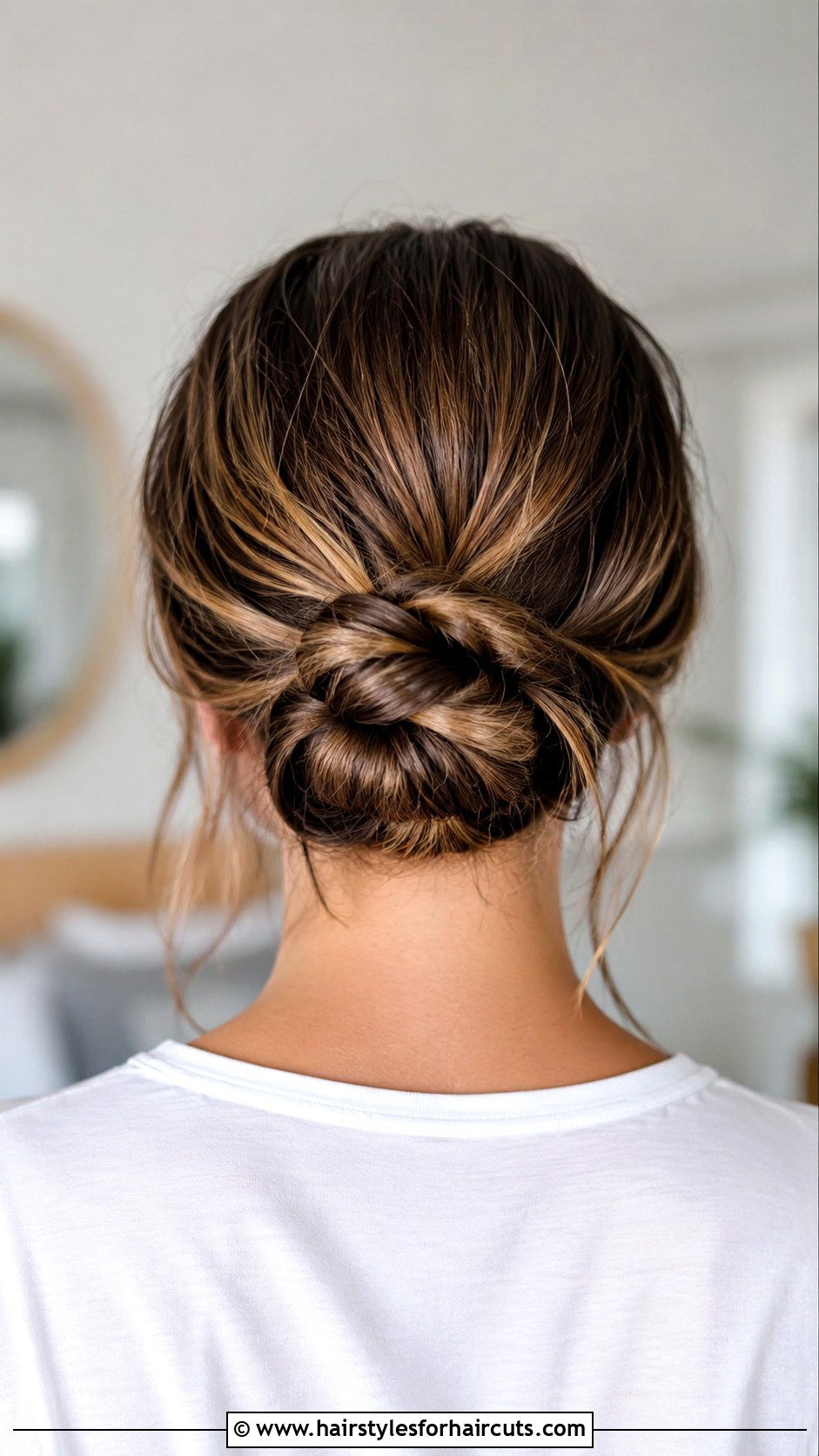 Twisted Low Bun Shoulder Length - 25 easy hairstyles for shoulder length hair - 25 easy hairstyles for shoulder length hair