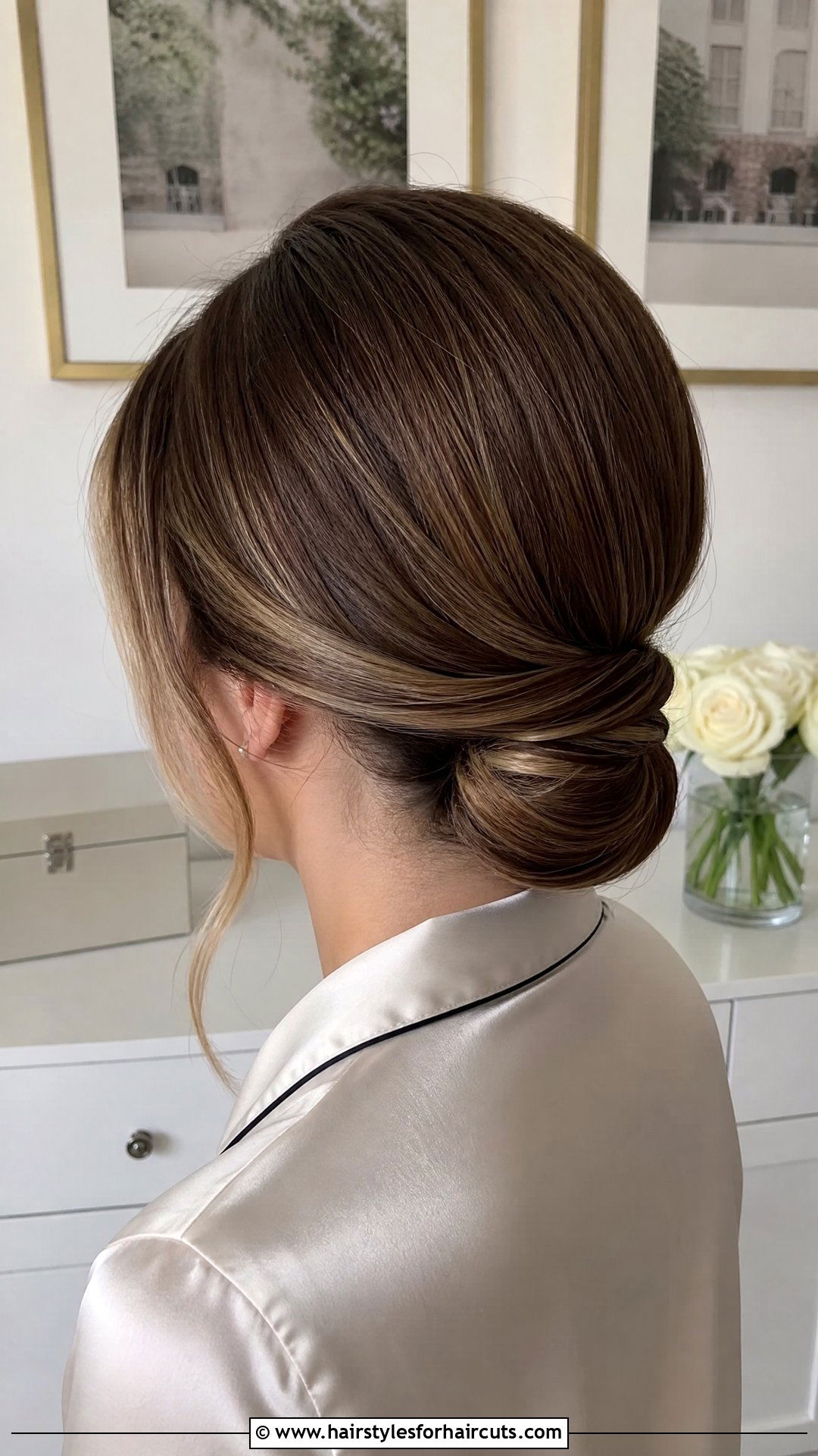 Twisted Low Chignon - 25 bed hairstyles - 25 bed hairstyles
