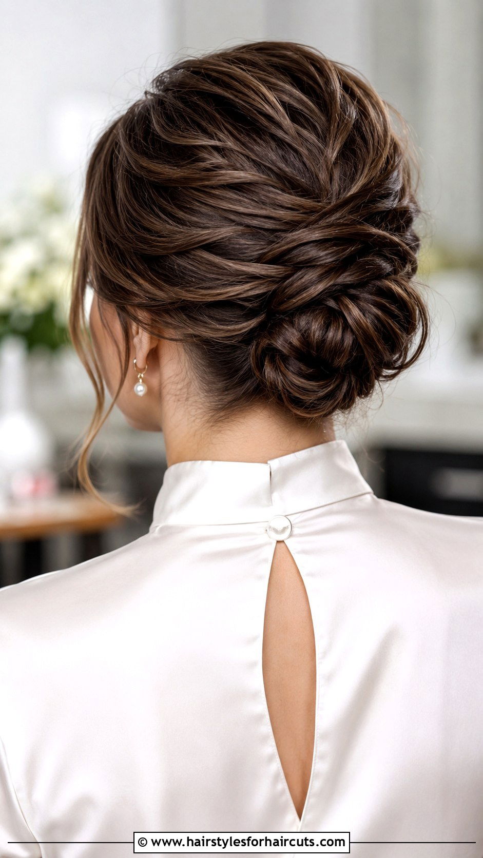 Twisted Low Chignon - 25 easy hairstyles for moms with long hair - 25 easy hairstyles for moms with long hair