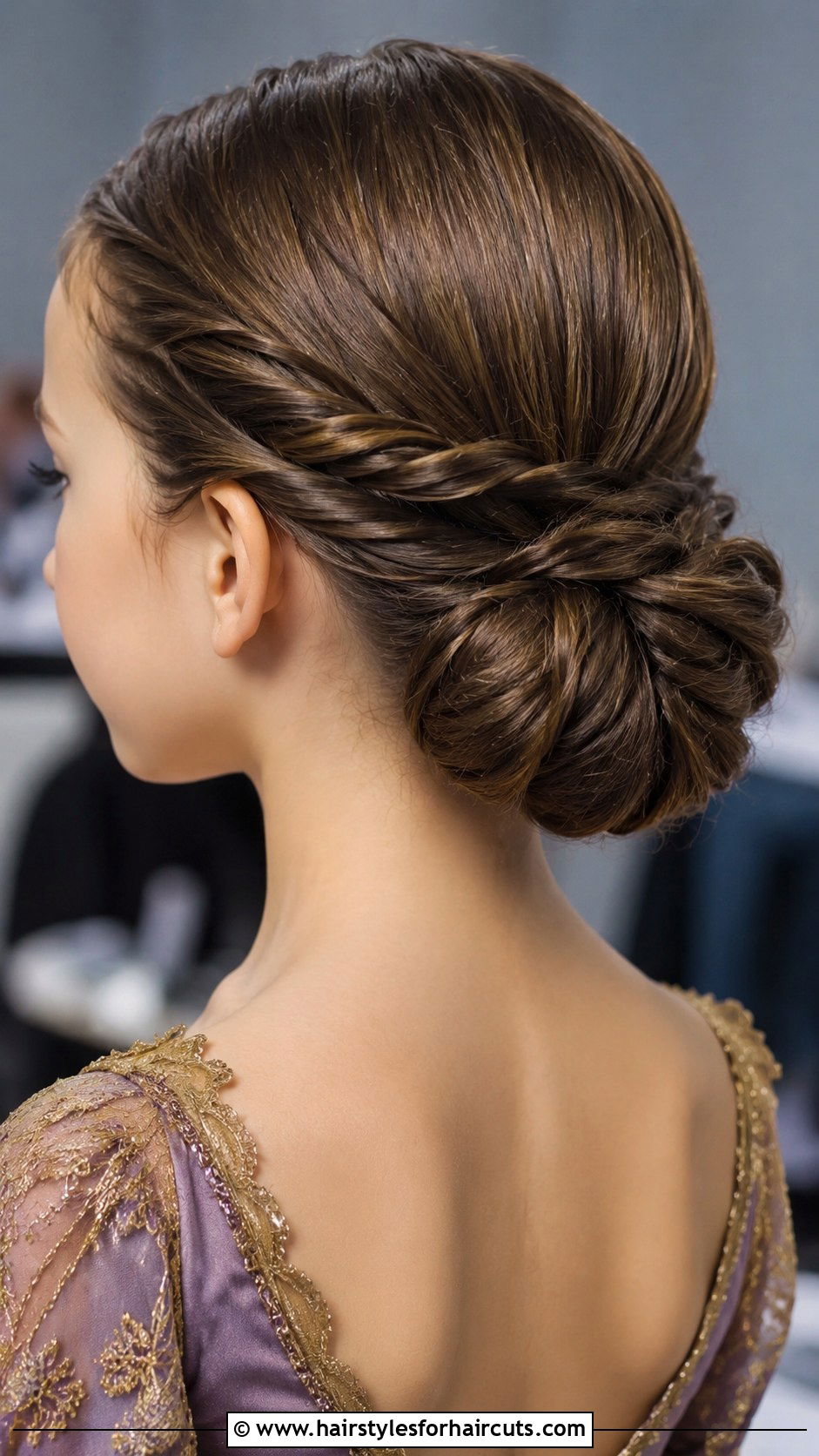 Twisted Low Chignon - 25 dance recital hairstyles - 25 dance recital hairstyles