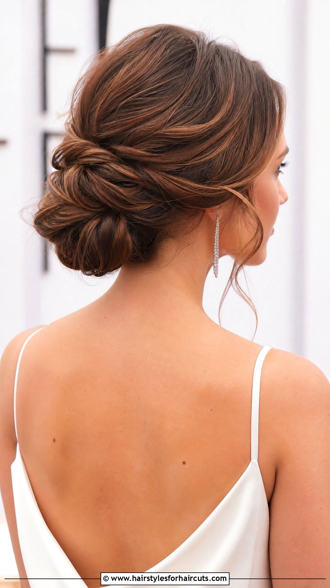 Twisted Low Chignon Updo - 25 wedding hairstyles up do - 25 wedding hairstyles up do
