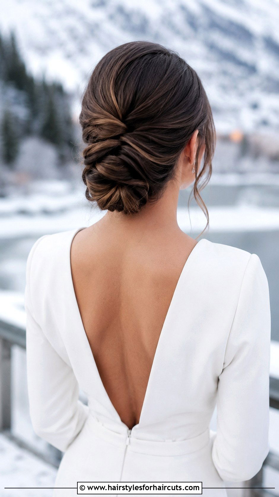 Twisted Low Knot Bridal Hair - 25 bridal hairstyles for medium hair - 25 bridal hairstyles for medium hair