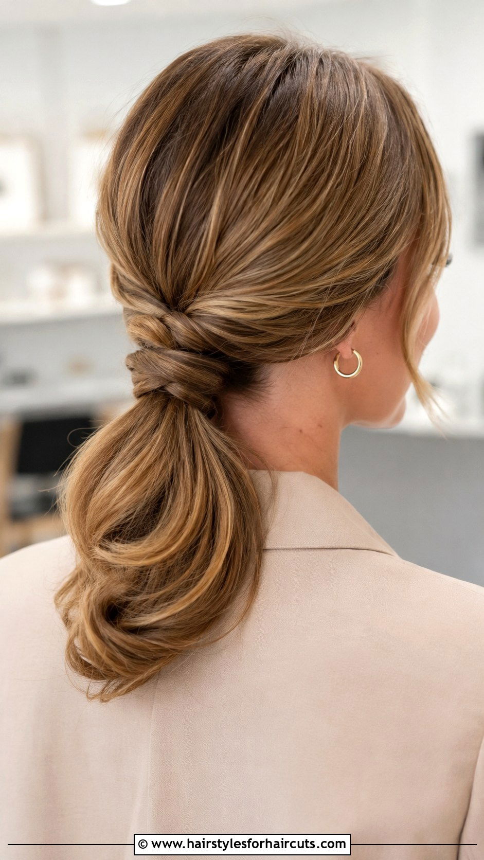 Twisted Low Ponytail - 25 hairstyles for me - 25 hairstyles for me